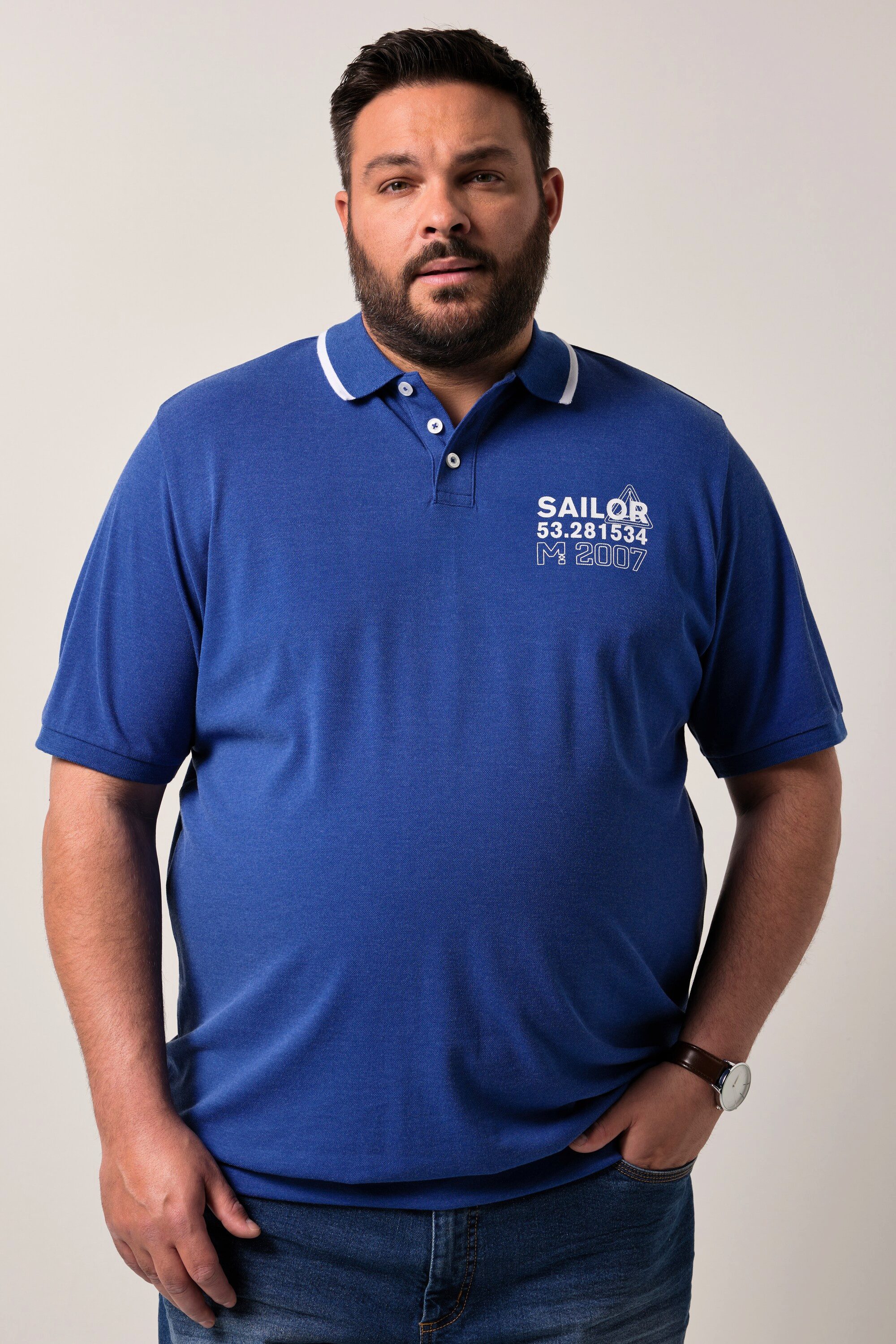 Men Plus Poloshirt Men+ Poloshirt Bauchfit günstig online kaufen