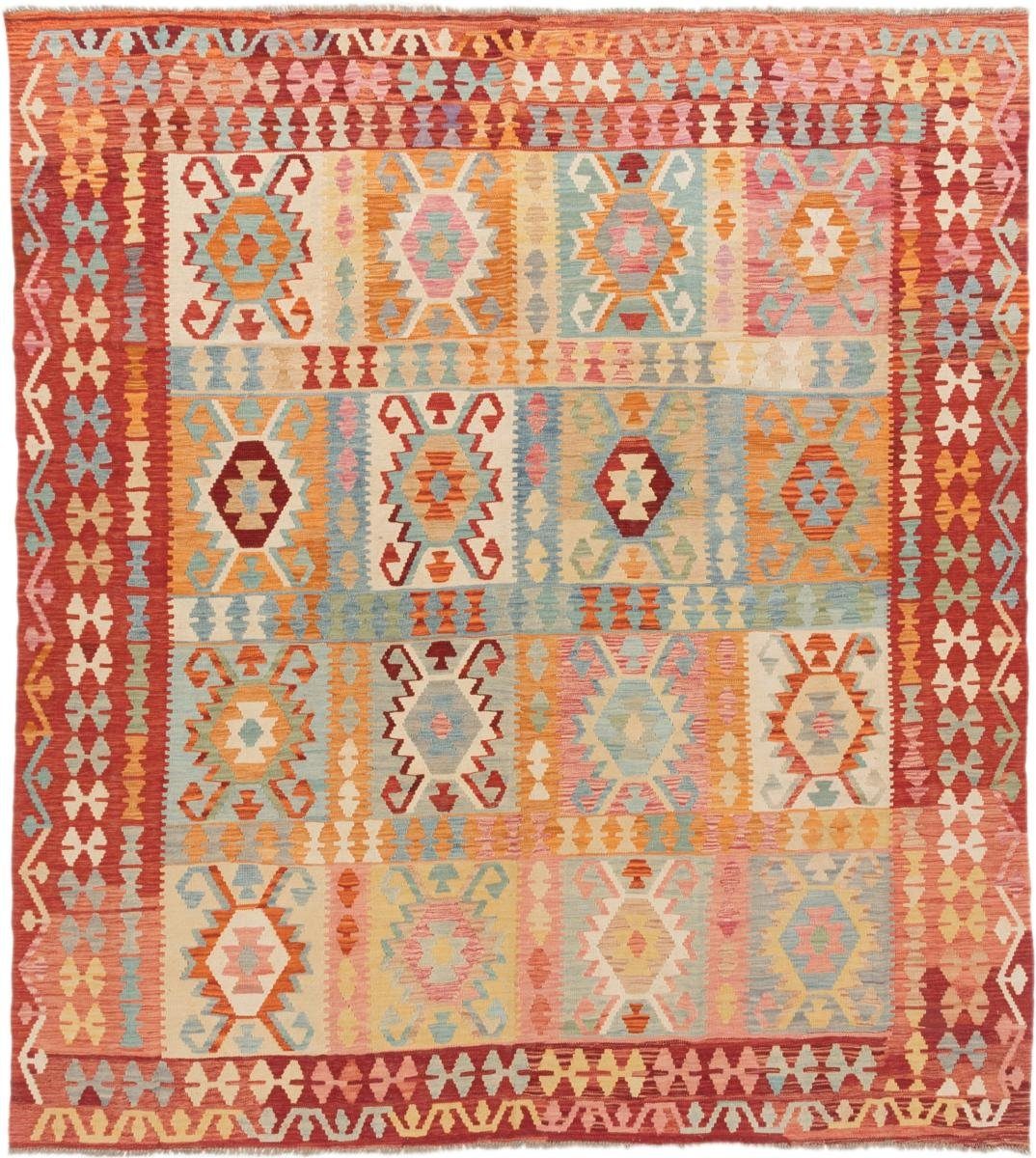 Orientteppich Kelim Afghan 257x284 Handgewebter Orientteppich, Nain Trading, rechteckig, Höhe: 3 mm