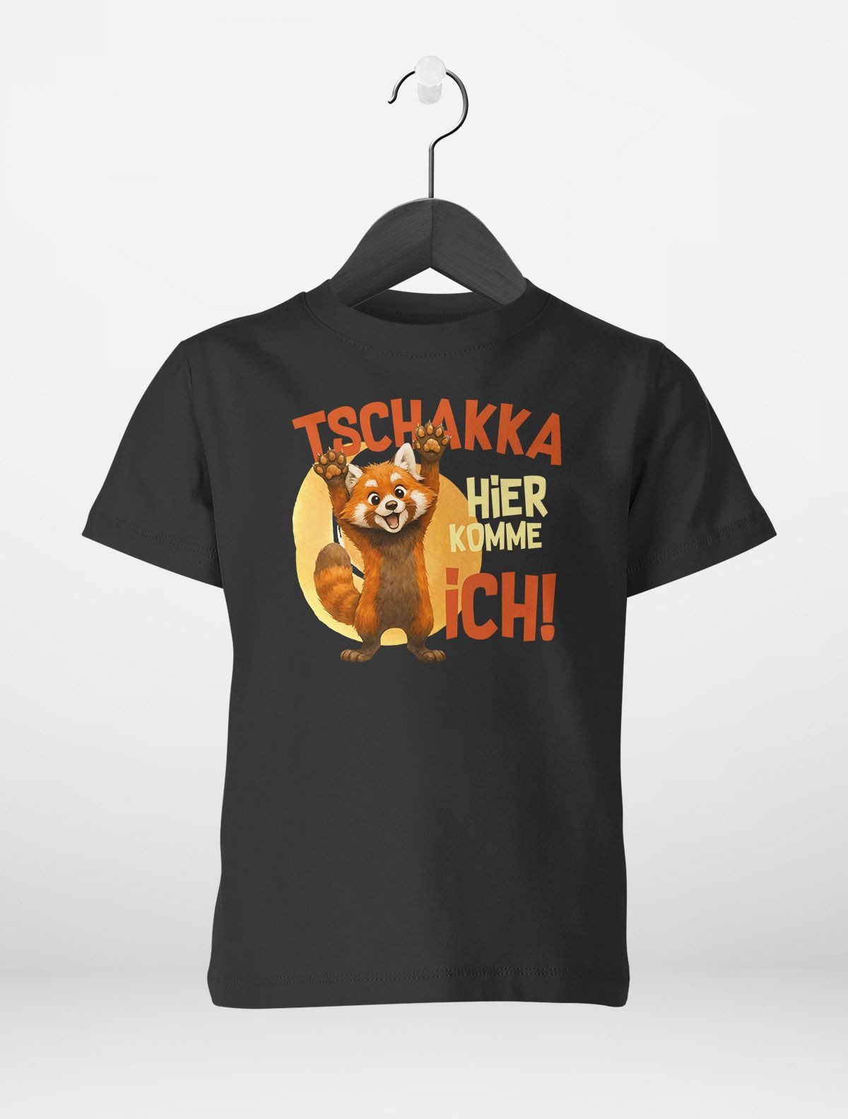 Print-Shirt Kinder T-Shirt Mädchen Roter Panda Aufdruck Spruch lustig Tschakka