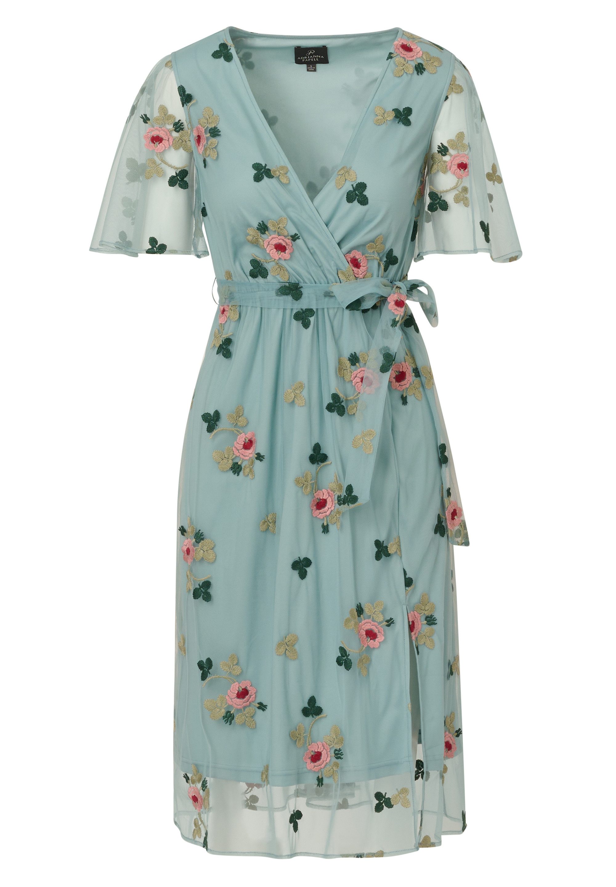 Adrianna Papell Sommerkleid Embroidered Surplice Midi günstig online kaufen