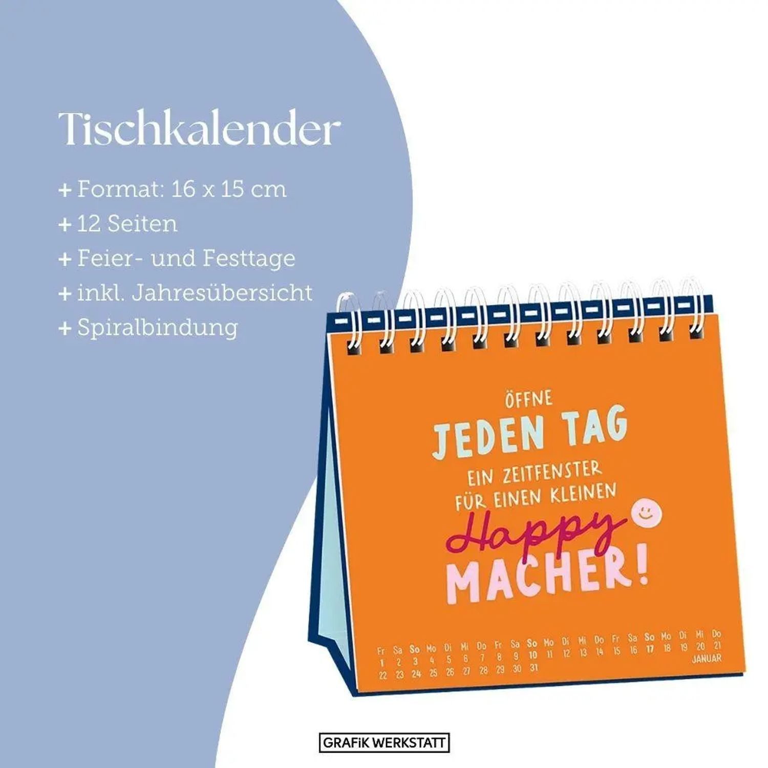 Grafik Werkstatt Tischkalender Tischkalender 2027 Nimm dir Zeit – Bild 4 von 5