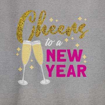 Shirtracer Sweatshirt Cheers to a new year (1-tlg) Silvester Erwachsene