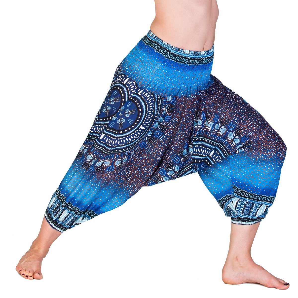 PANASIAM Haremshose Aladinhose für Kinder oder als 3/4-Hose Pumphose Freizeithose Haremshose als Caprihose aus hochwertiger natürlicher Viskose