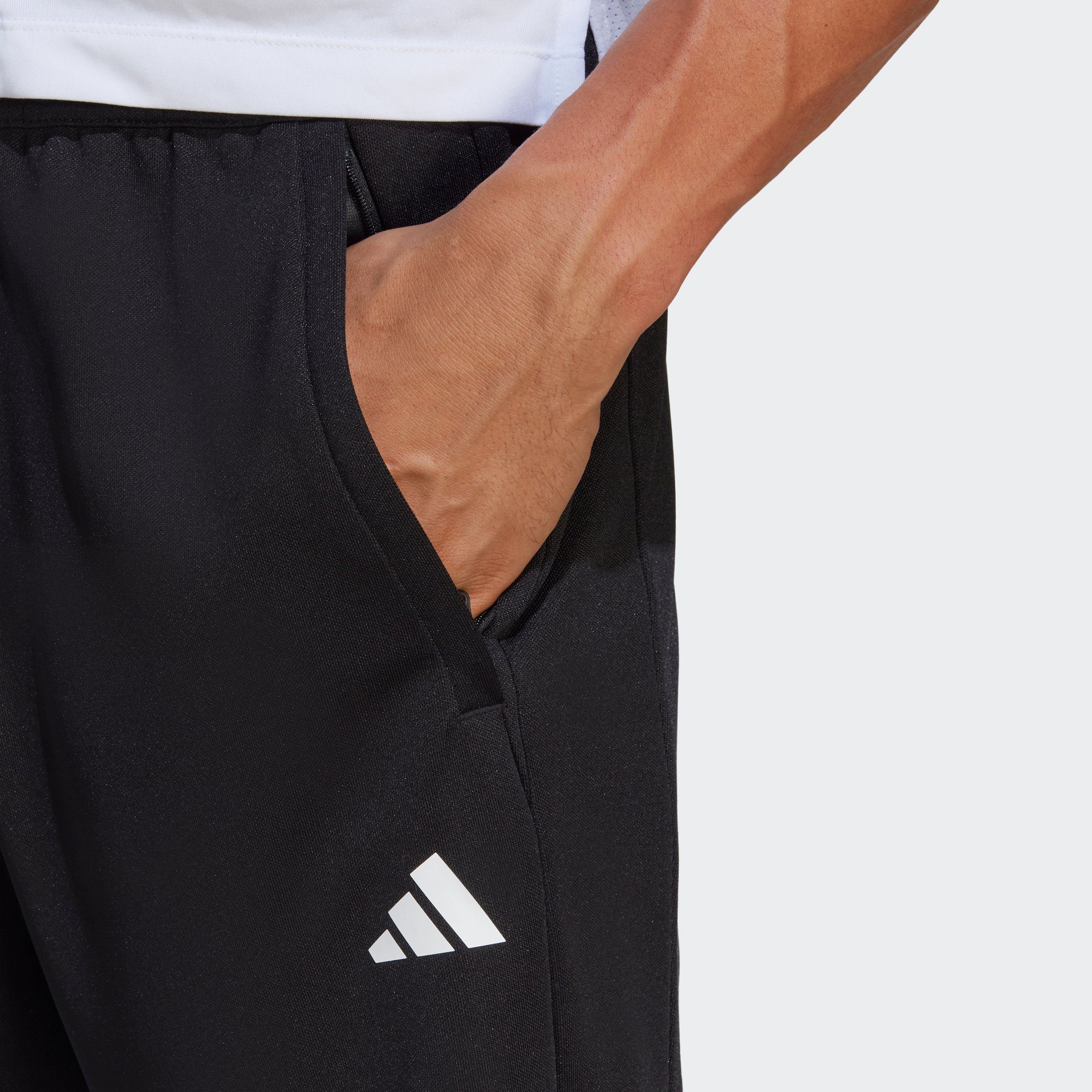 adidas Performance SET (2-tlg) TRAIN TRAINING Shorts Black White ESSENTIALS ALL 