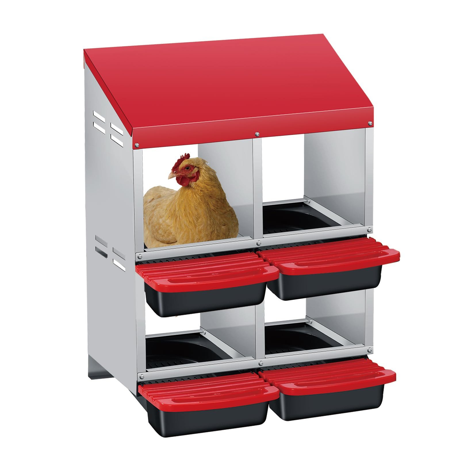 GarveeMore Hühnerstall Hühner Nesting Box Metall Nesting Box für Hühner Wandmontage