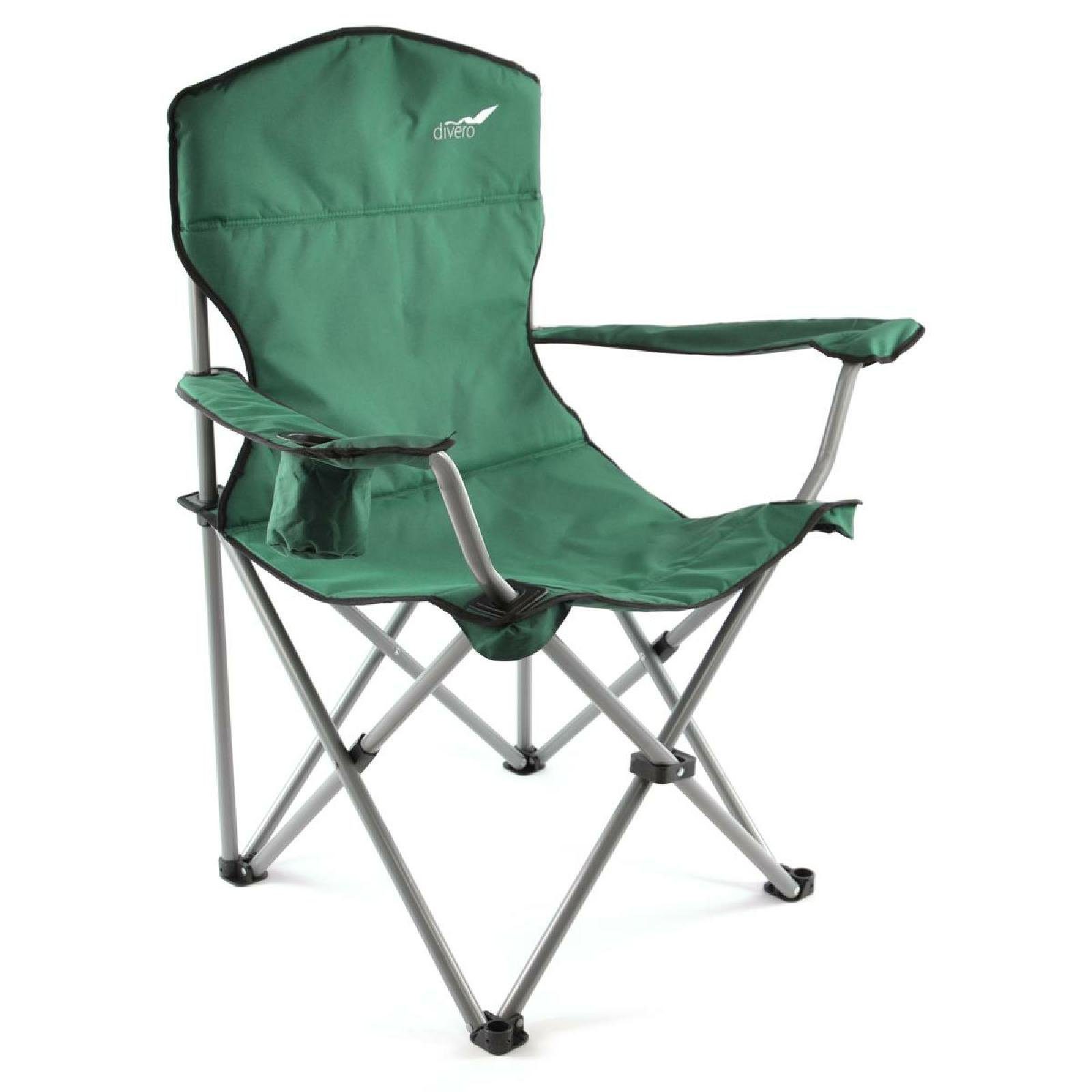 Gartenstuhl XL Angelstuhl Getränkehalter Campingstuhl klappbar