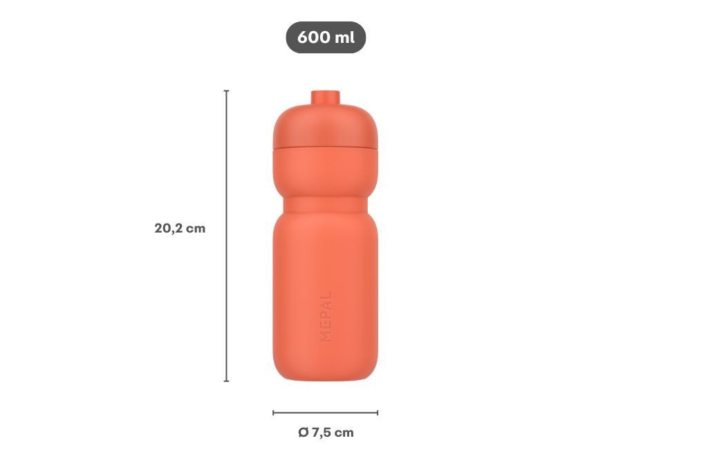 Mepal Trinkflasche Mepal Sport 600 ml Trinkflasche Squeeze - Apple green