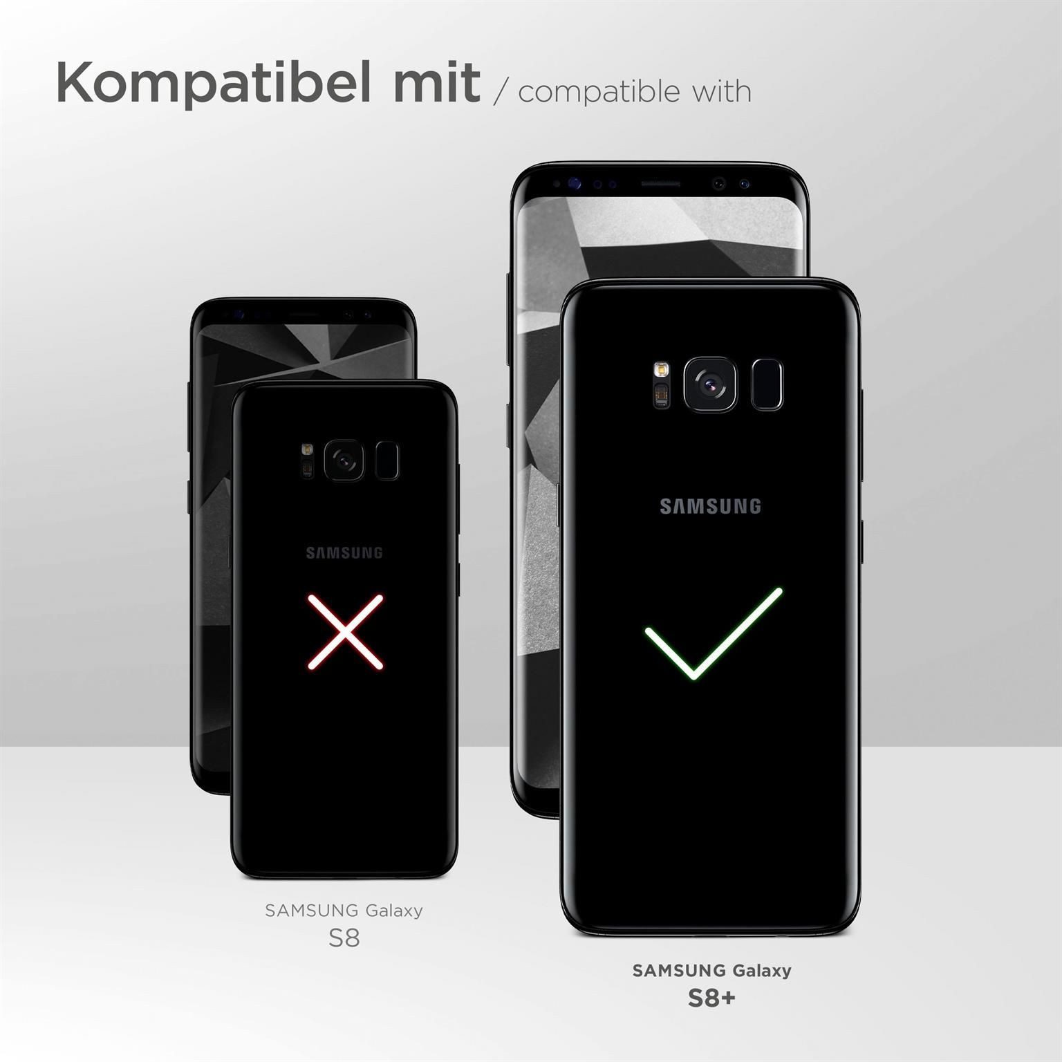 ONEFLOW Handyhülle für Samsung Galaxy S8 Plus Wasserdichte Tasche BeachBag Schwarz 6,2 Zoll, Hülle mit Touch Kamera Fenster IPX8 Unterwasser-Tasche zum Schwimmen