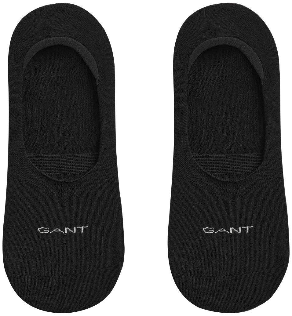 u. rutschfest Socken Füßlinge Socks Invisible Gant black (2-Paar) (2-Paar), Sneaker unsichtbar