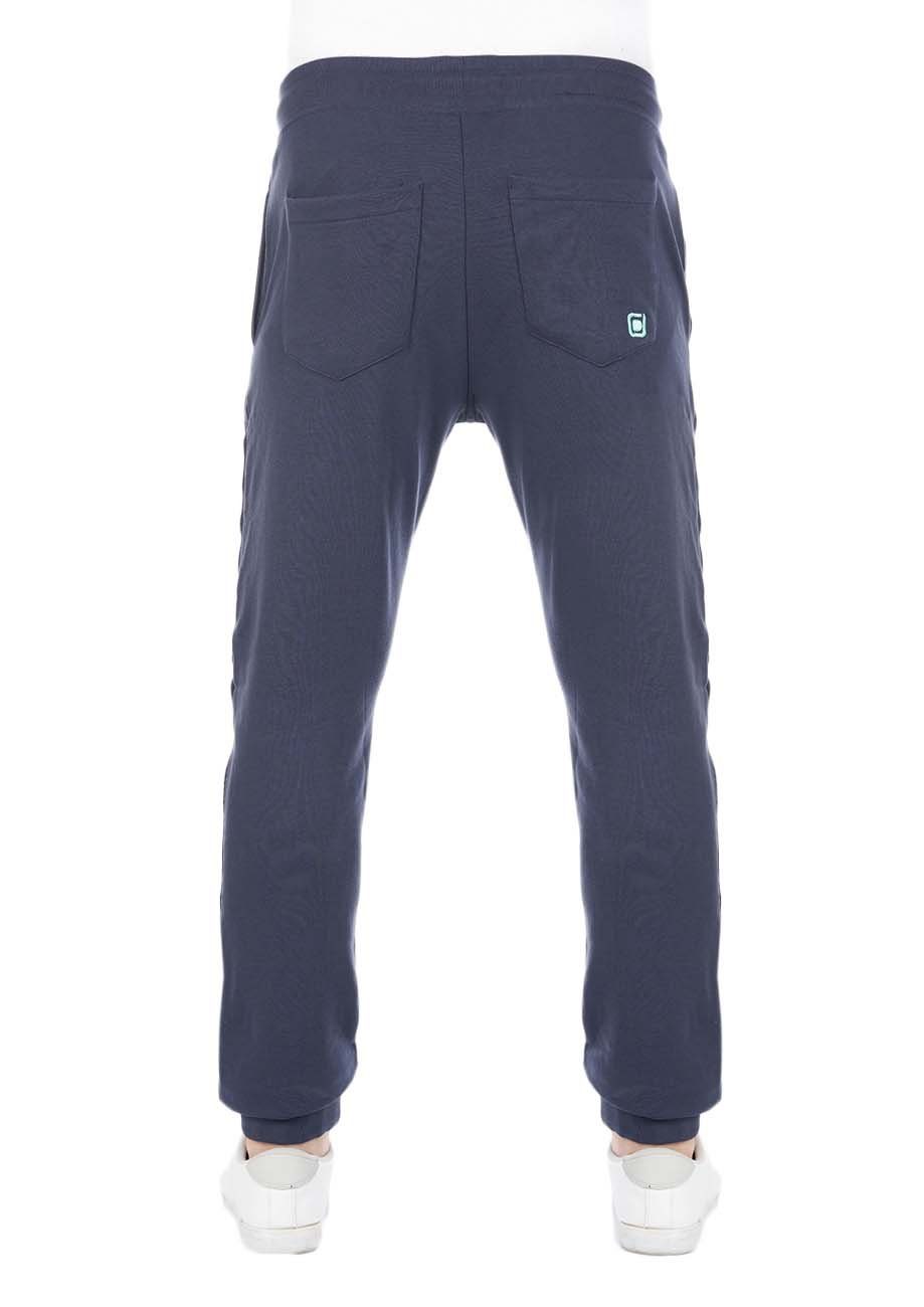 Sweathose Jogginghose pflegeleichter riverso Trainingshose Fit aus RIVVeit Herren Regular Navy Baumwollmischung