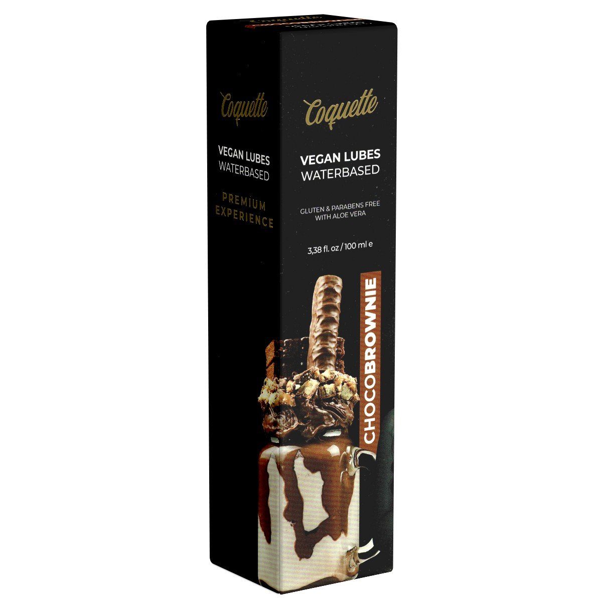 Coquette Gleitgel CHIC DESIRE Choco Brownie, (mit Aloe Vera) Flasche mit 100ml, glutenfreies und veganes Gleitgel mit Schoko-Geschmack