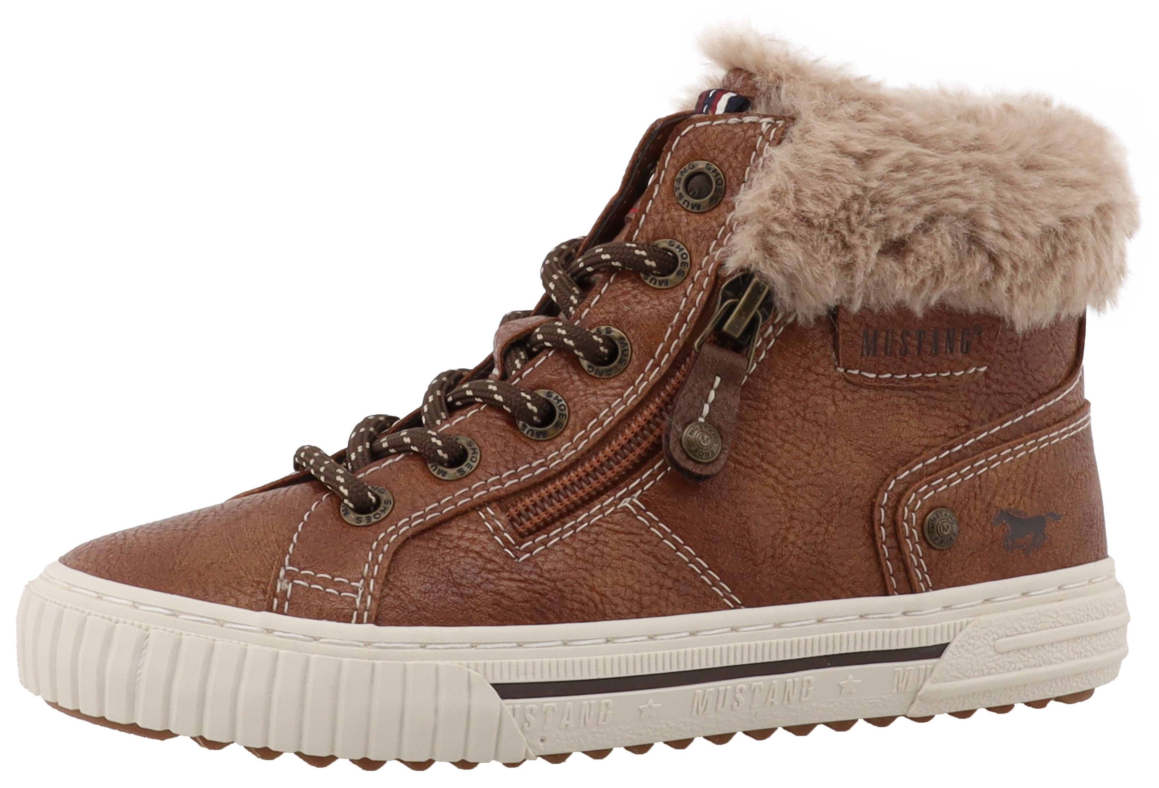 Mustang Shoes Ezio Winterboots High Top Sneaker, Schnürboots mit Reißverschluss