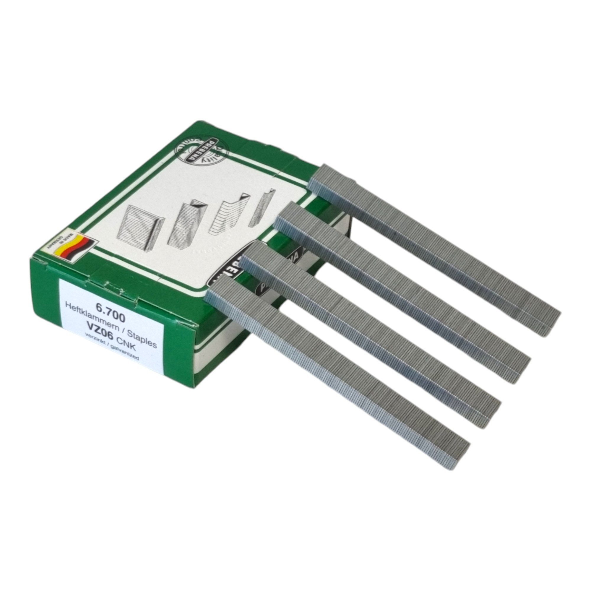 Prebena Krampen VZ06CNK Heftklammer 10,5 x 6 mm Typ VZ 6700 Stück aus Stahl verzinkt