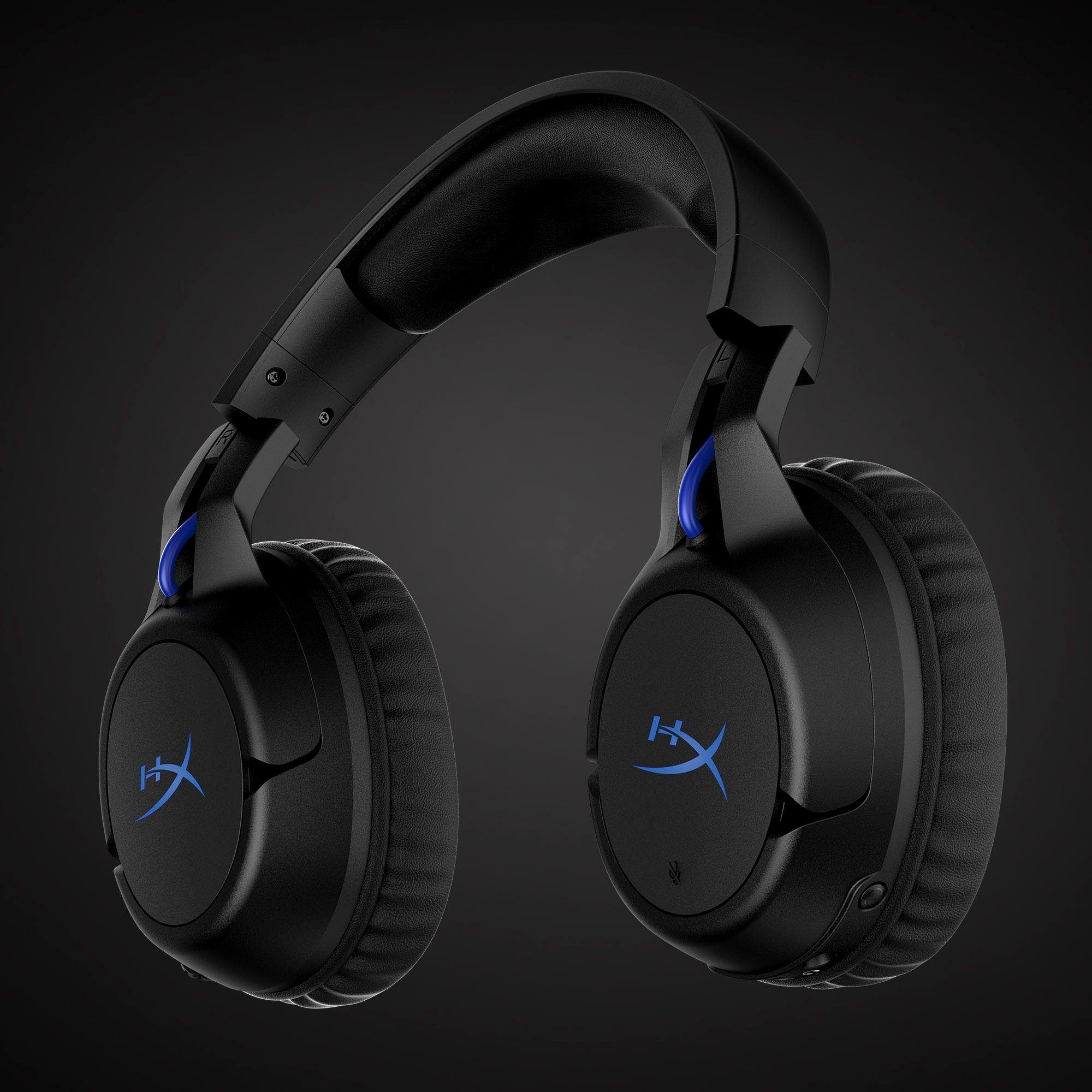 HyperX Cloud Flight Wireless (Mikrofon Black/Blue Gaming-Headset Rauschunterdrückung, abnehmbar, für Wireless) PlayStation