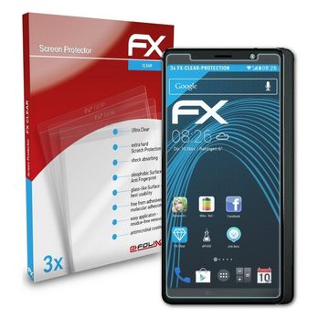 atFoliX Schutzfolie Displayschutz für Blackberry Evolve X, (3 Folien), Ultraklar und hartbeschichtet
