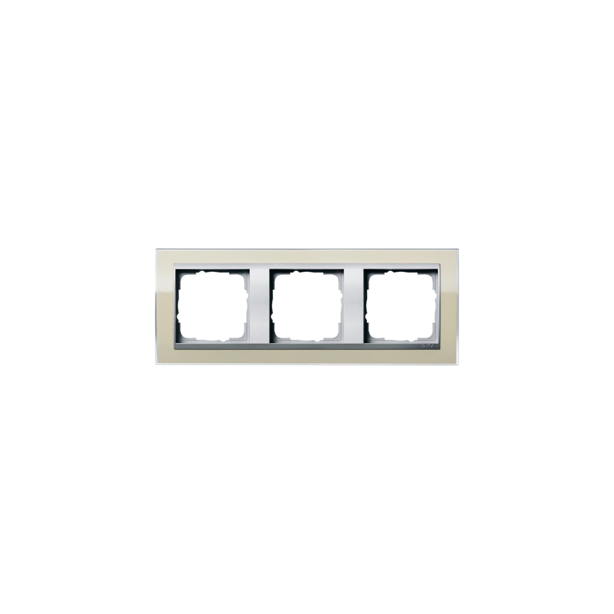 GIRA Abdeckplatte Gira Abdeckrahmen 3fach klar sand 0213776