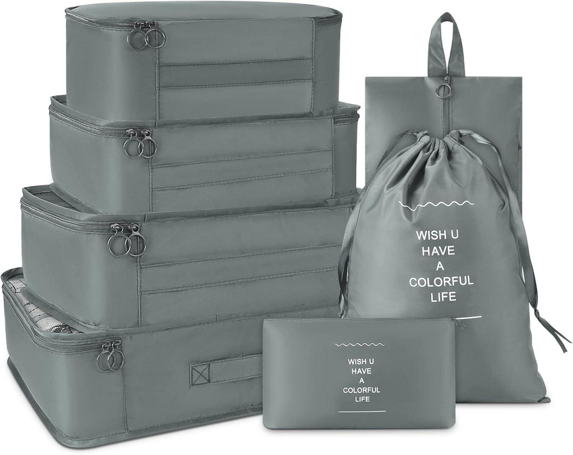 LuxusKollektion Kofferorganizer 7 teiliges Kleidertaschen Set Verpackungswürfel Koffer Organizer Reise