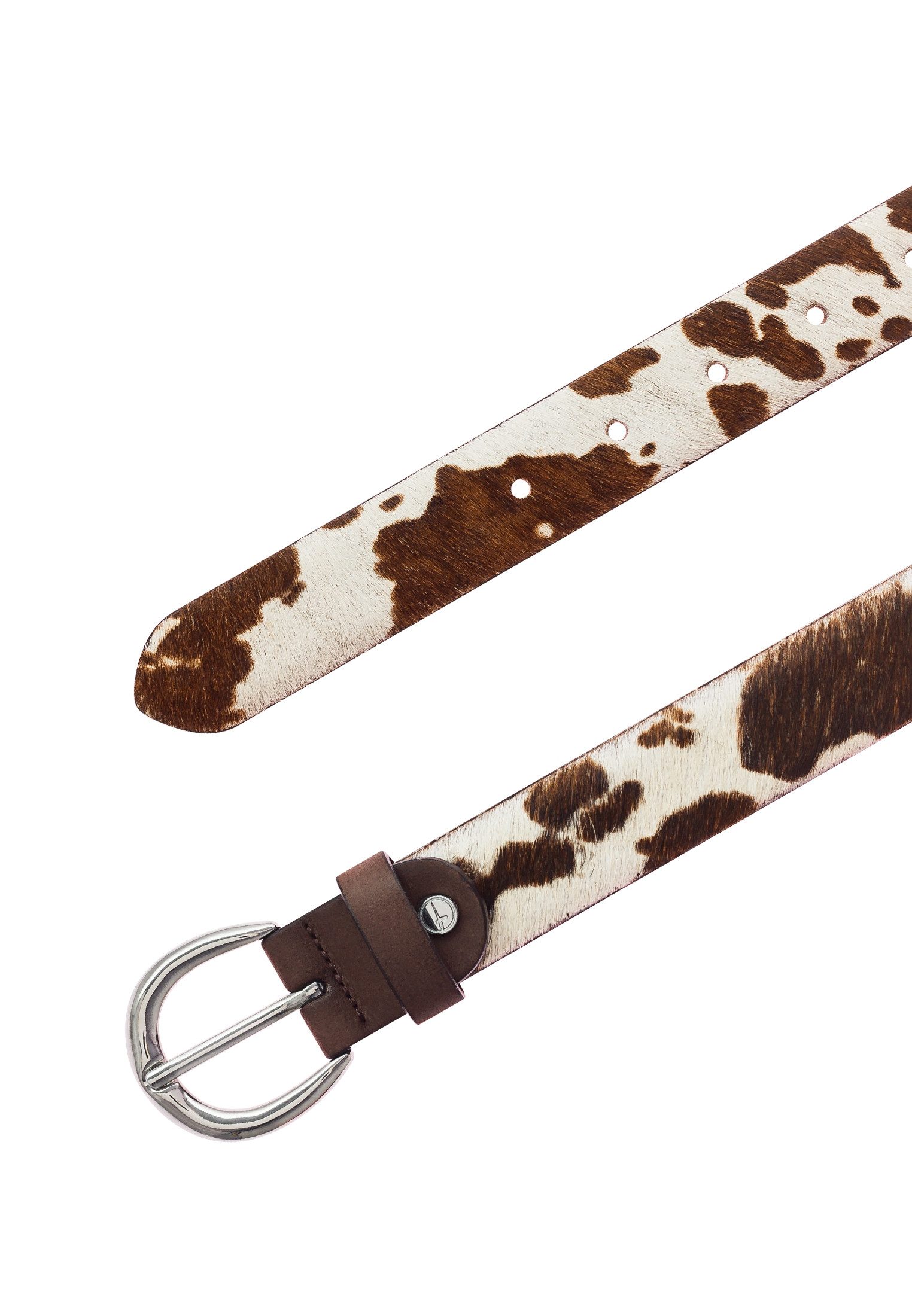 Tamaris Ledergürtel "Elsa Silver" mit Fell-Optik, aus Rindsleder, kürzbar, 3 cm breit – Bild 3 von 4