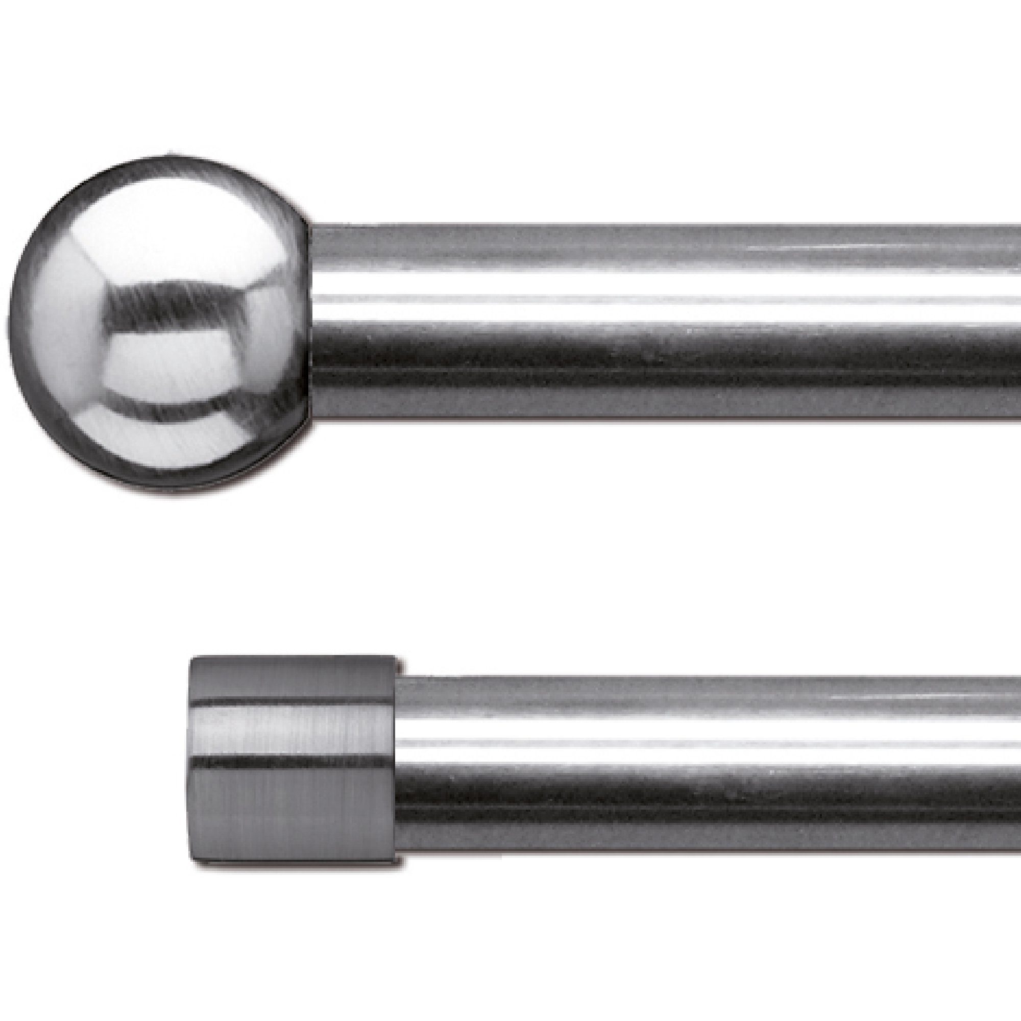 Bestlivings Gardinenstange Stilgarnitur-Set 120-230cm, Ø 19 mm, 2-läufig, ausziehbar, verschraubt, Edelstahl, Komplettset inkl. Zubehör & Montageanleitung, pflegeleicht