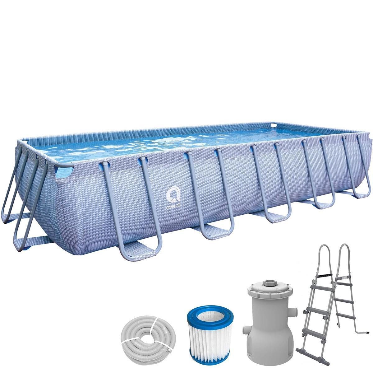 Avenli Framepool Frame Plus Rectangular Pool 540 x 250 x 100 cm (Stahlrahmenpool Komplettset)