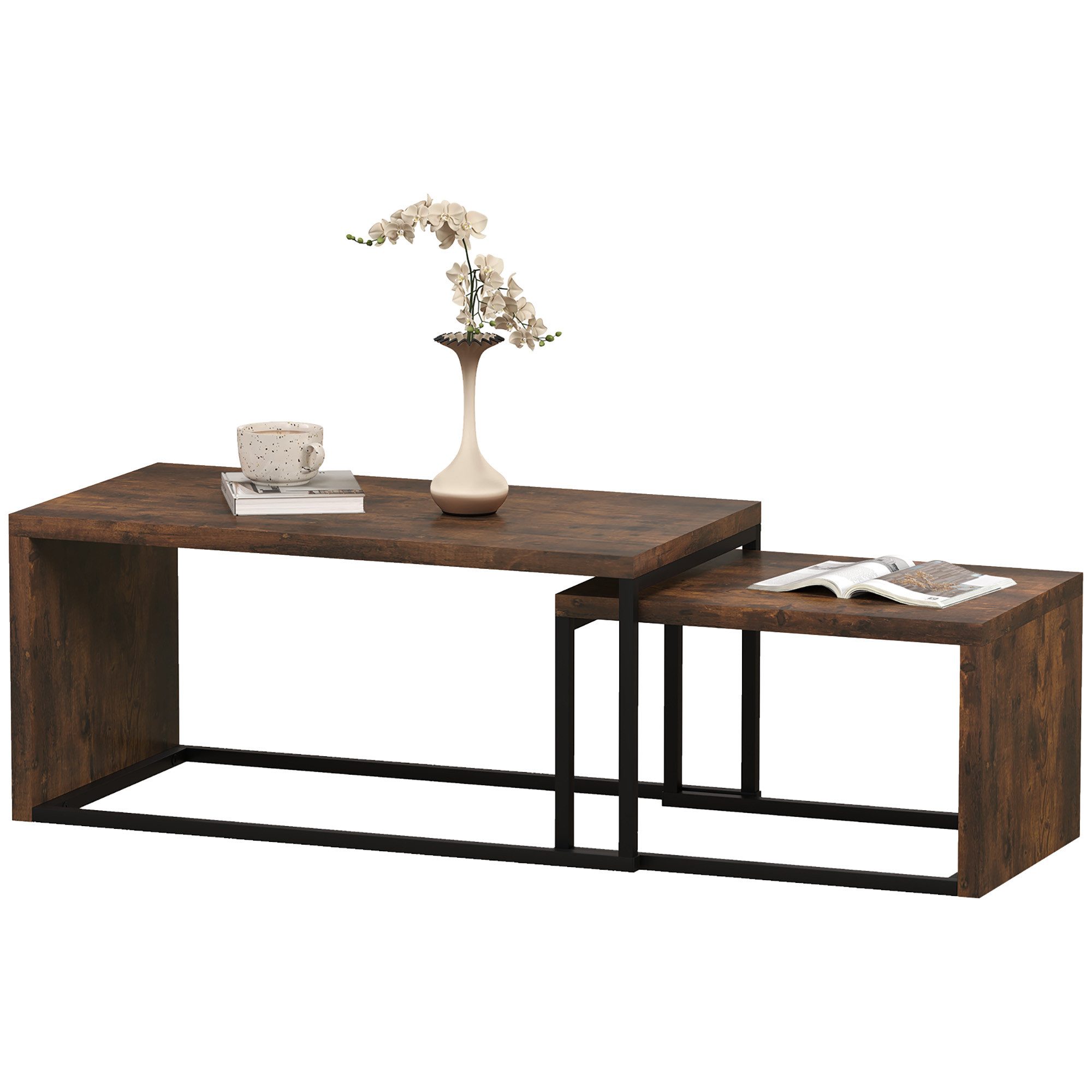 furnicato Couchtisch 2er-Set Couchtisch, Sofatisch, Beistelltisch, günstig online kaufen