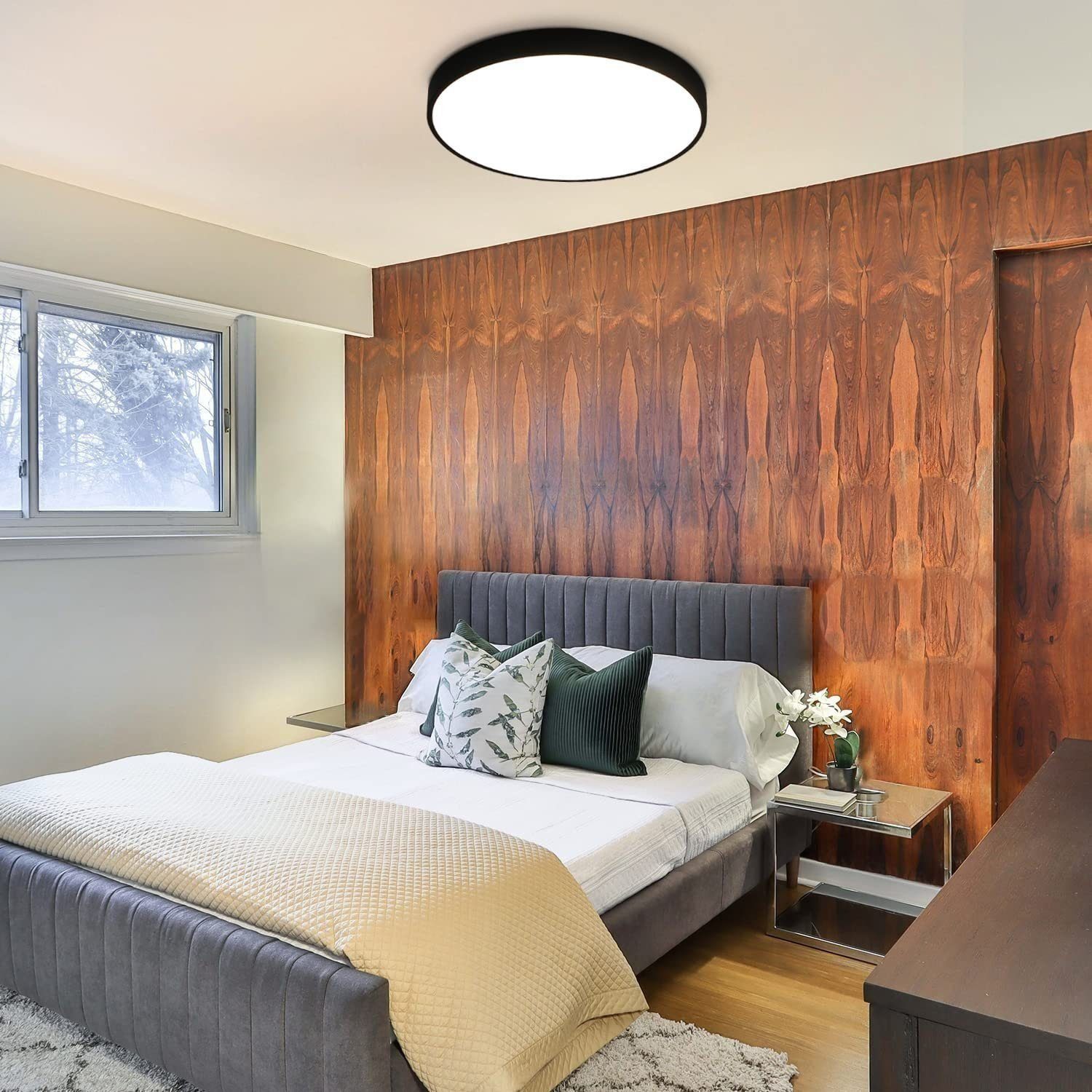 ZMH LED Deckenleuchte Wohnzimmer Modern Schwarz/Weiß günstig online kaufen