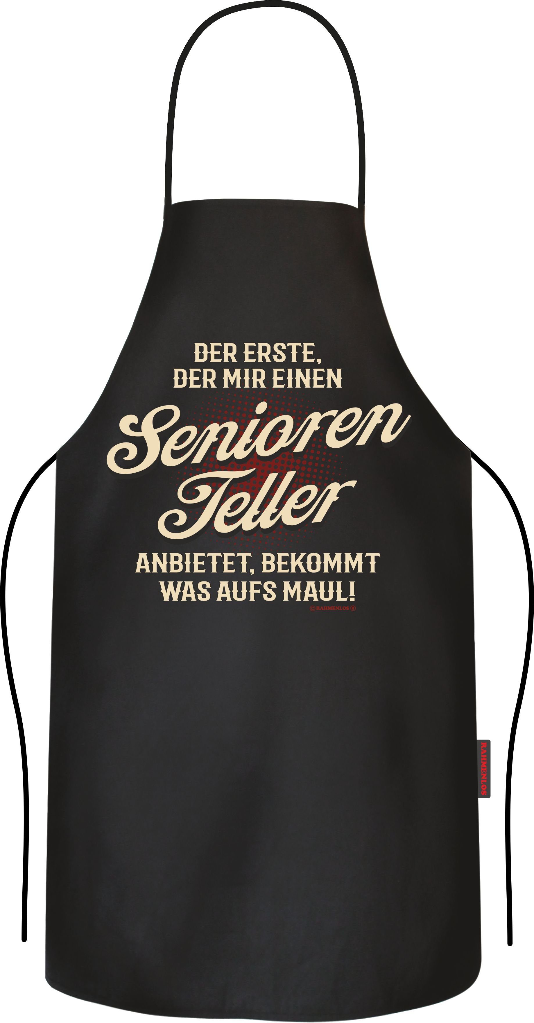 Grillschürze Kochschürze Küchenschürze als Geschenk für Rentner: Seniorenteller