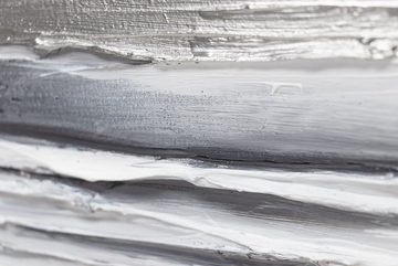 YS-Art Gemälde Eisberg, Abstrakte Bilder, Landschaft Leinwand Bild Handgemalt mit Rahmen in Schwarz