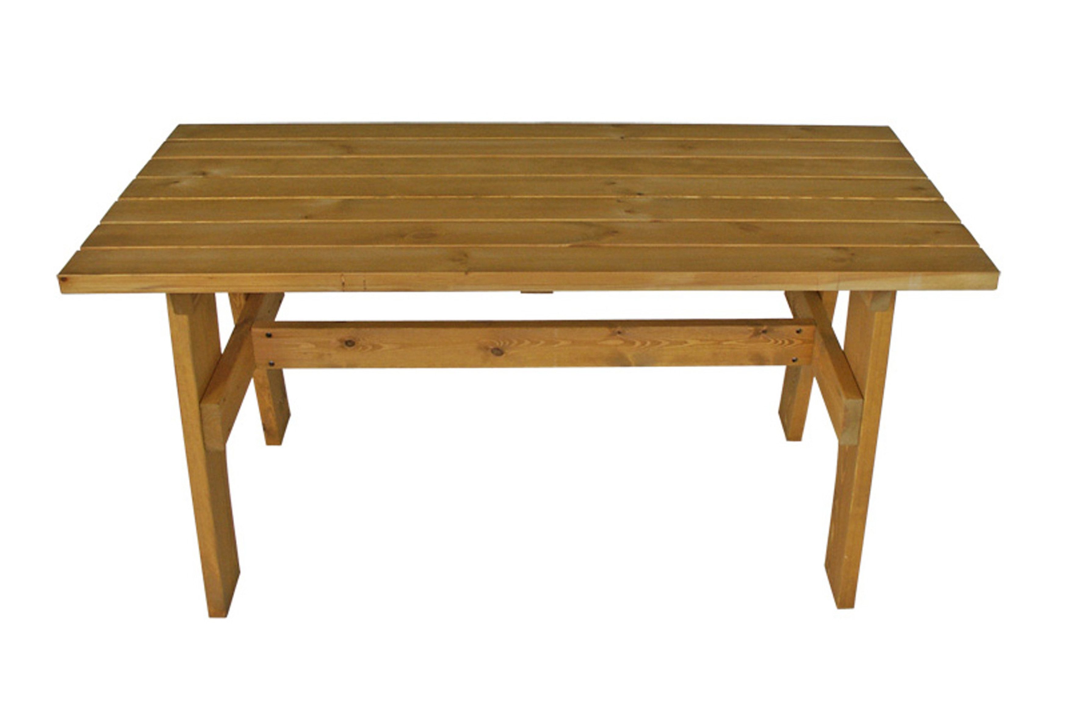 TPFGarden Gartentisch Drieburg (1-St., Robuster Garten Holztisch Outdoor Garten-Esstisch 150x72cm), Holz (aus massivem Kiefernholz) - Hochwertige Verarbeitung