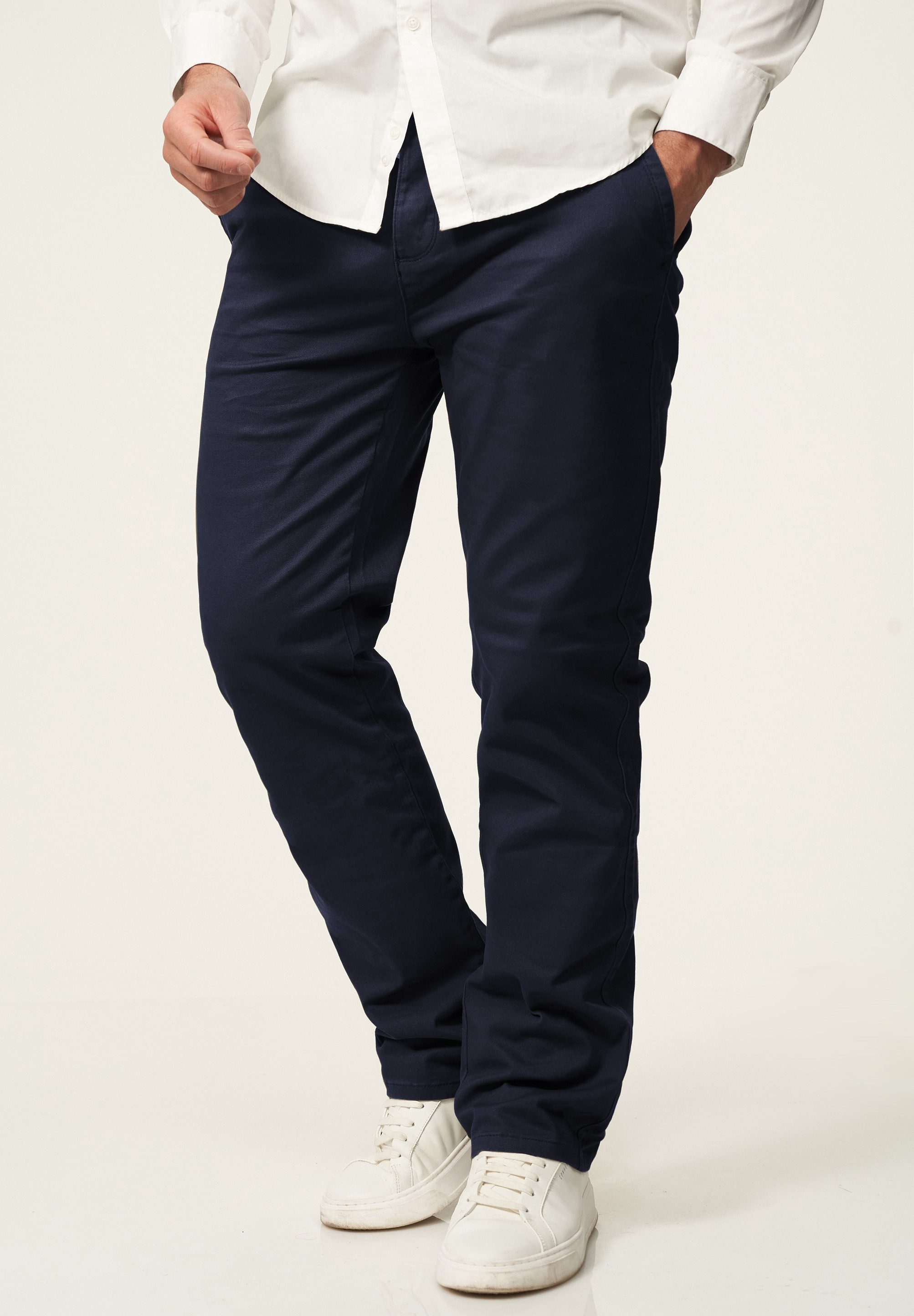 DAILY COTTON Chinohose DCDAVIE Herren Chino Hose Elastische Jeans Stoffhose Straight-Fit Casual