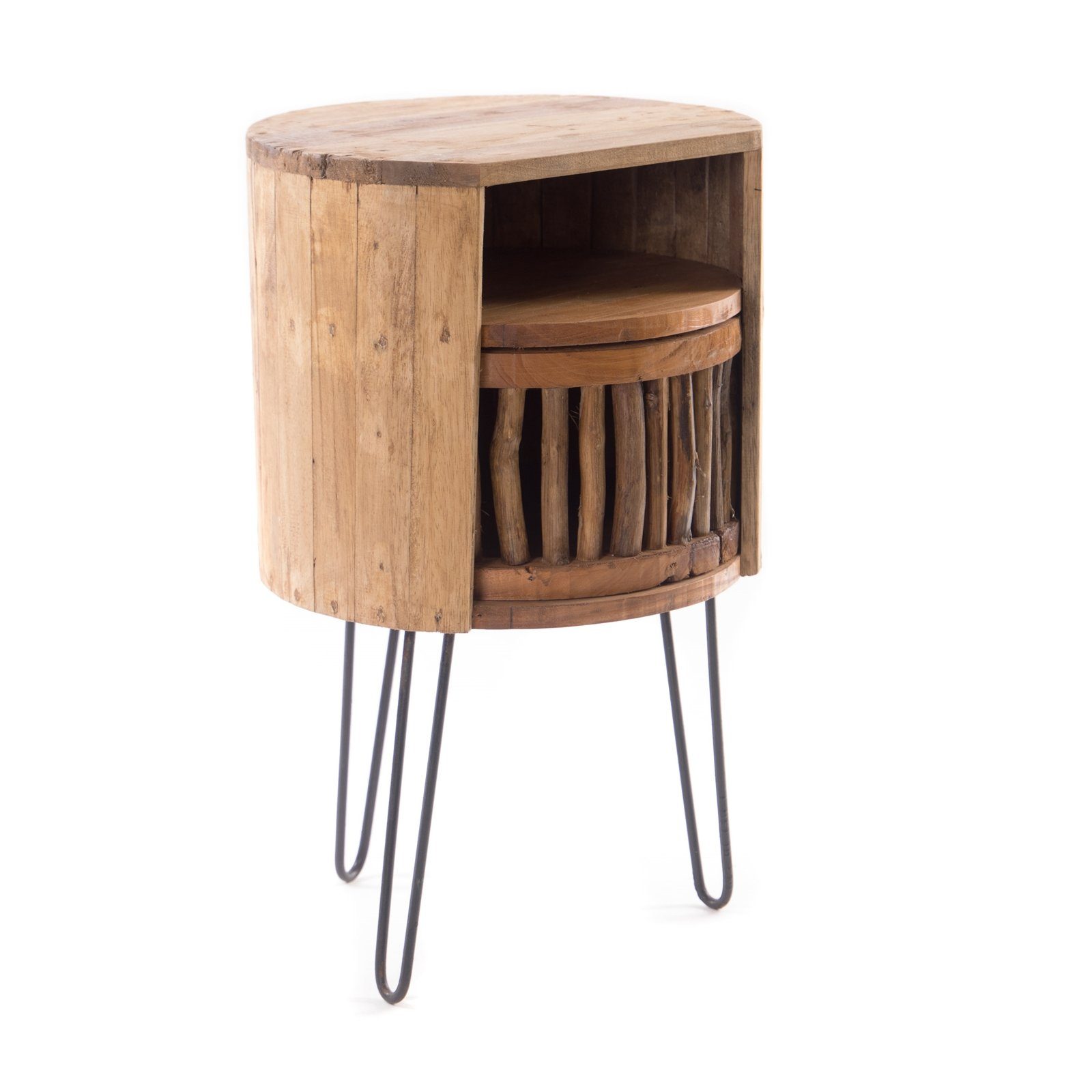 DESIGN DELIGHTS Beistelltisch NACHTTISCH "COSTA", Altholz massiv & Holz massiv, 65 cm, Holz Beiste. € 106,90