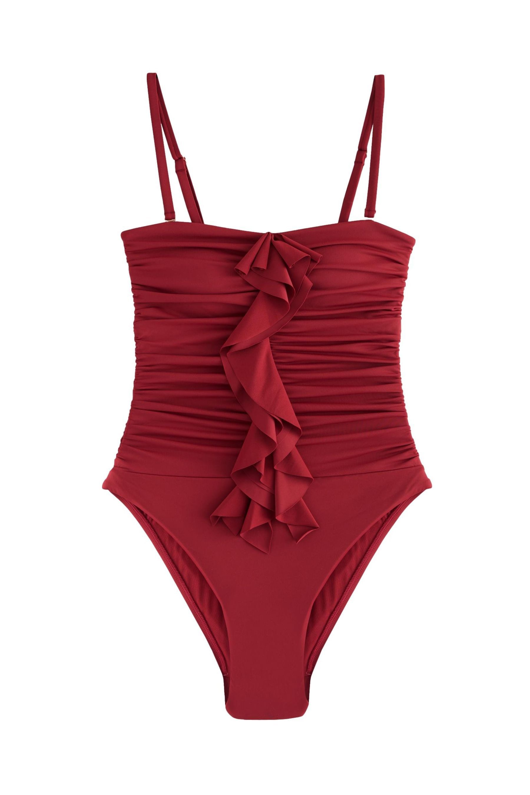 Next Badeanzug Bauchformender Bandeau-Badeanzug mit Rüschen (1-St) günstig online kaufen