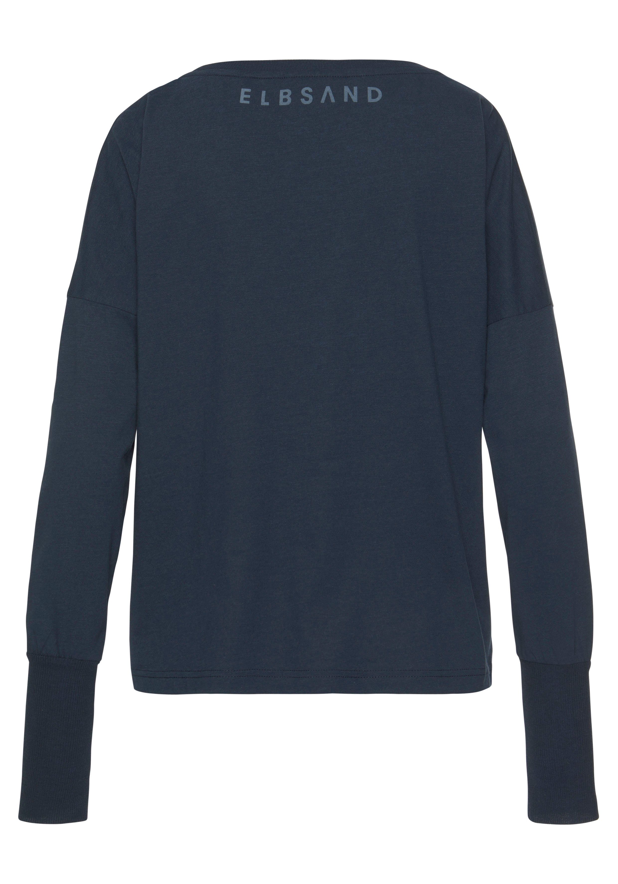Elbsand Longsleeve Ingiara mit Logodruck vorne, Langarmshirt, sportlich-casual