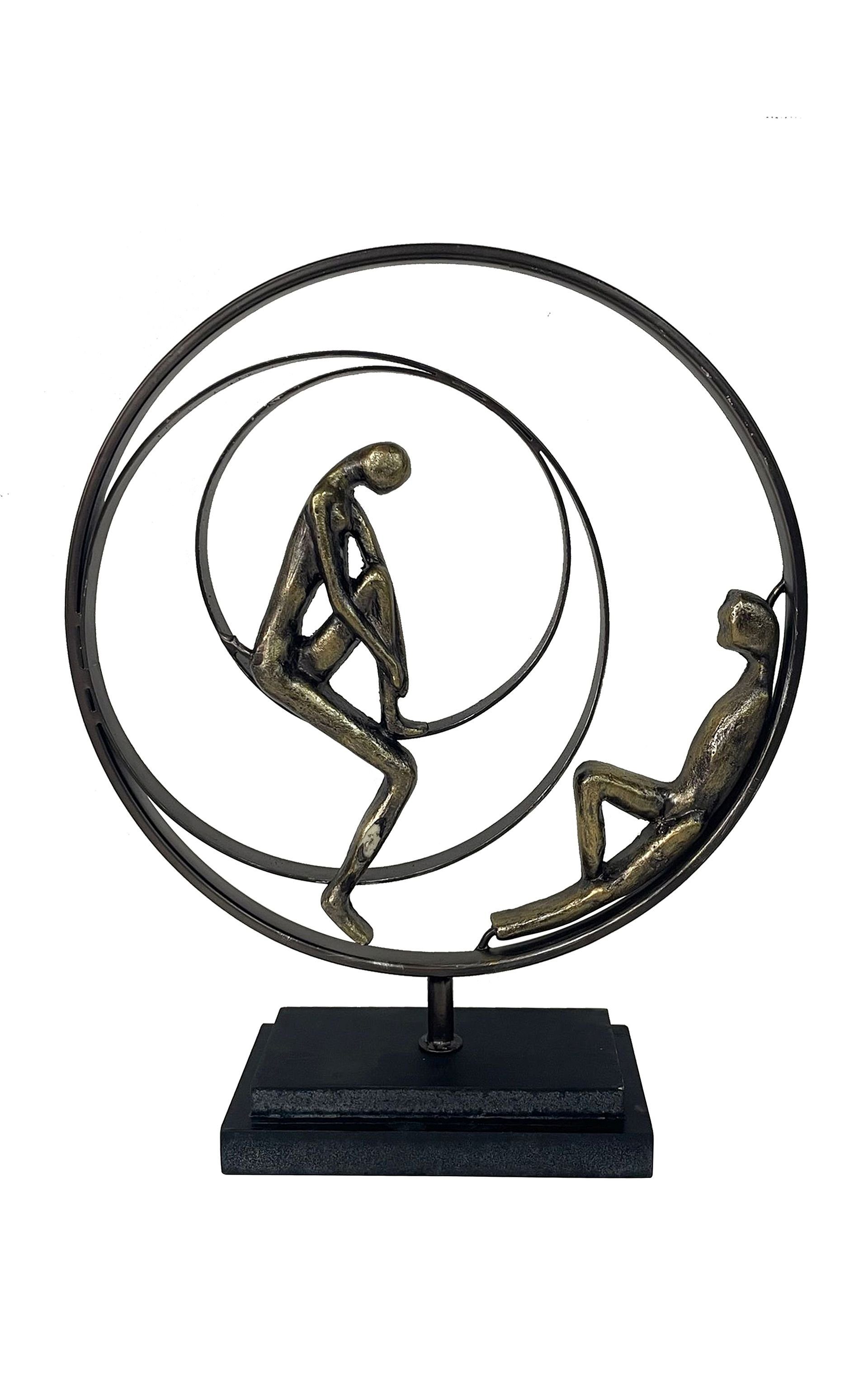 Small-Preis Skulptur Metallstatue Together oder Zen