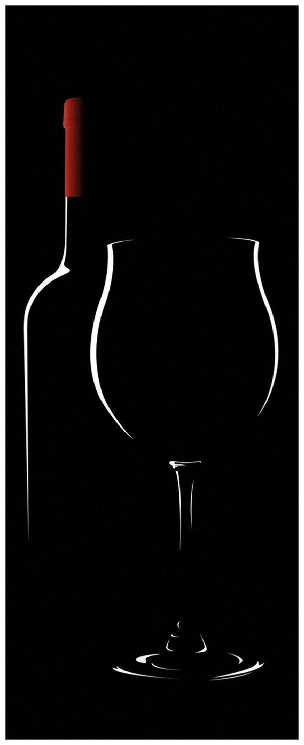 Wallario Memoboard Rotwein bei Nacht