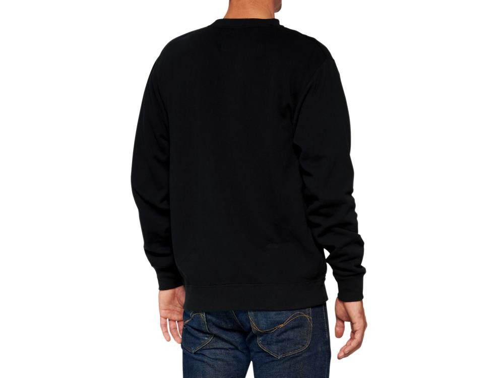 100% Funktionsshirt 100% Icon Pullover Crewneck Sweatshirt S black - komfortabler Logo-Swe
