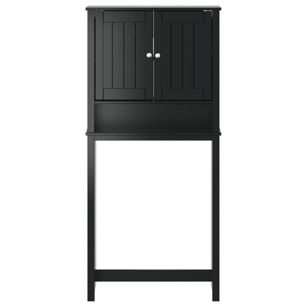 vidaXL Badezimmer-Set Waschmaschinenschrank BERG Schwarz 76x27x164,5 günstig online kaufen