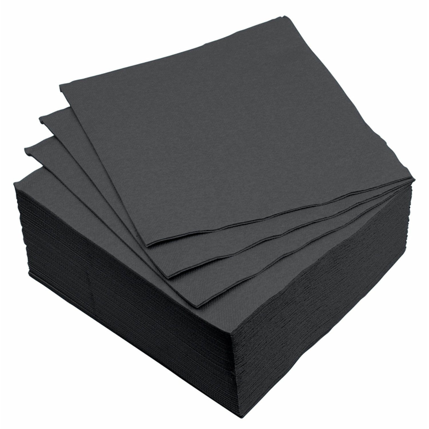 Macosa Home Papierserviette Tischdeko Papier Servietten Servietten Geburtstag, (40 St), U6SEJ759 Cocktailservietten Set 40 Stk. schwarz 2-lagig 25cm