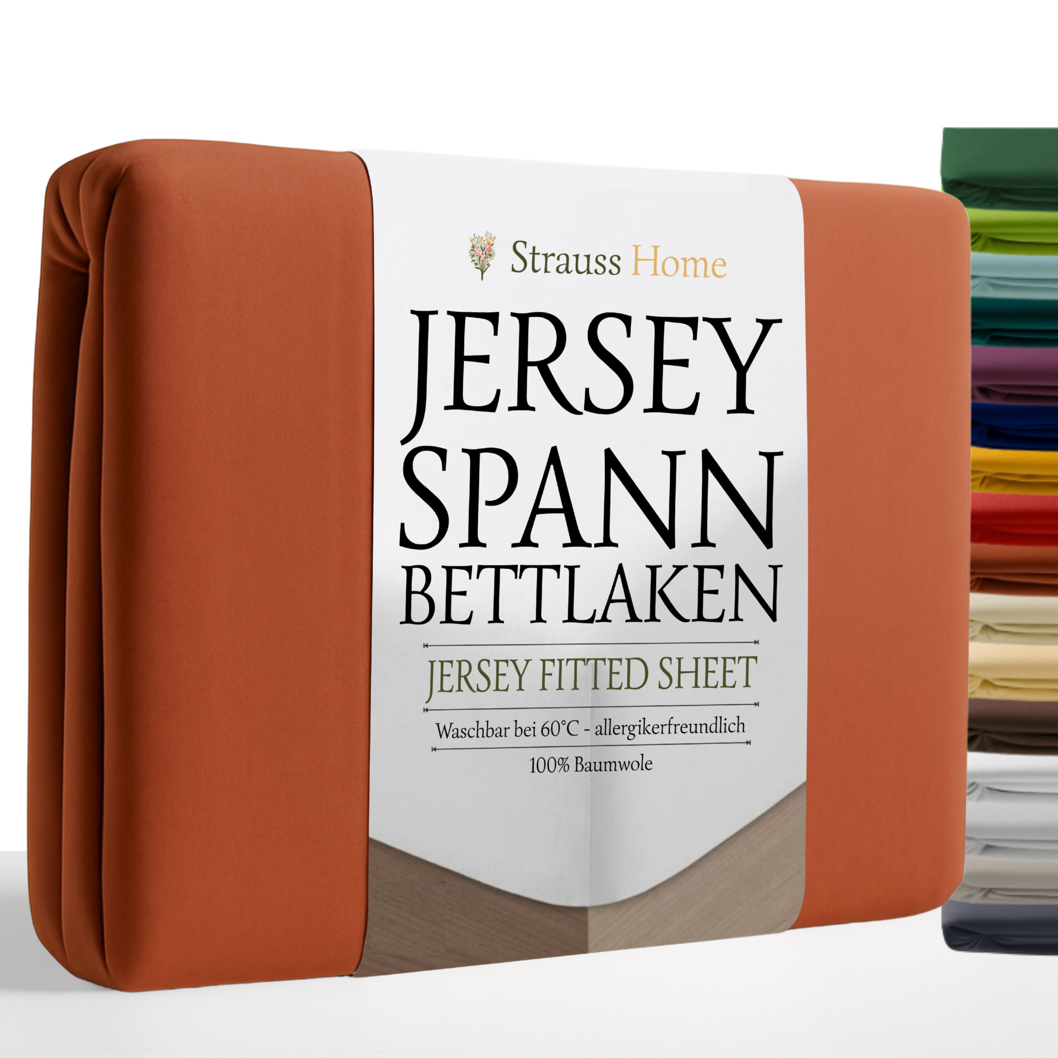 Strauss Home Spannbettlaken Premium, Gummizug: Rundumgummi, günstig online kaufen