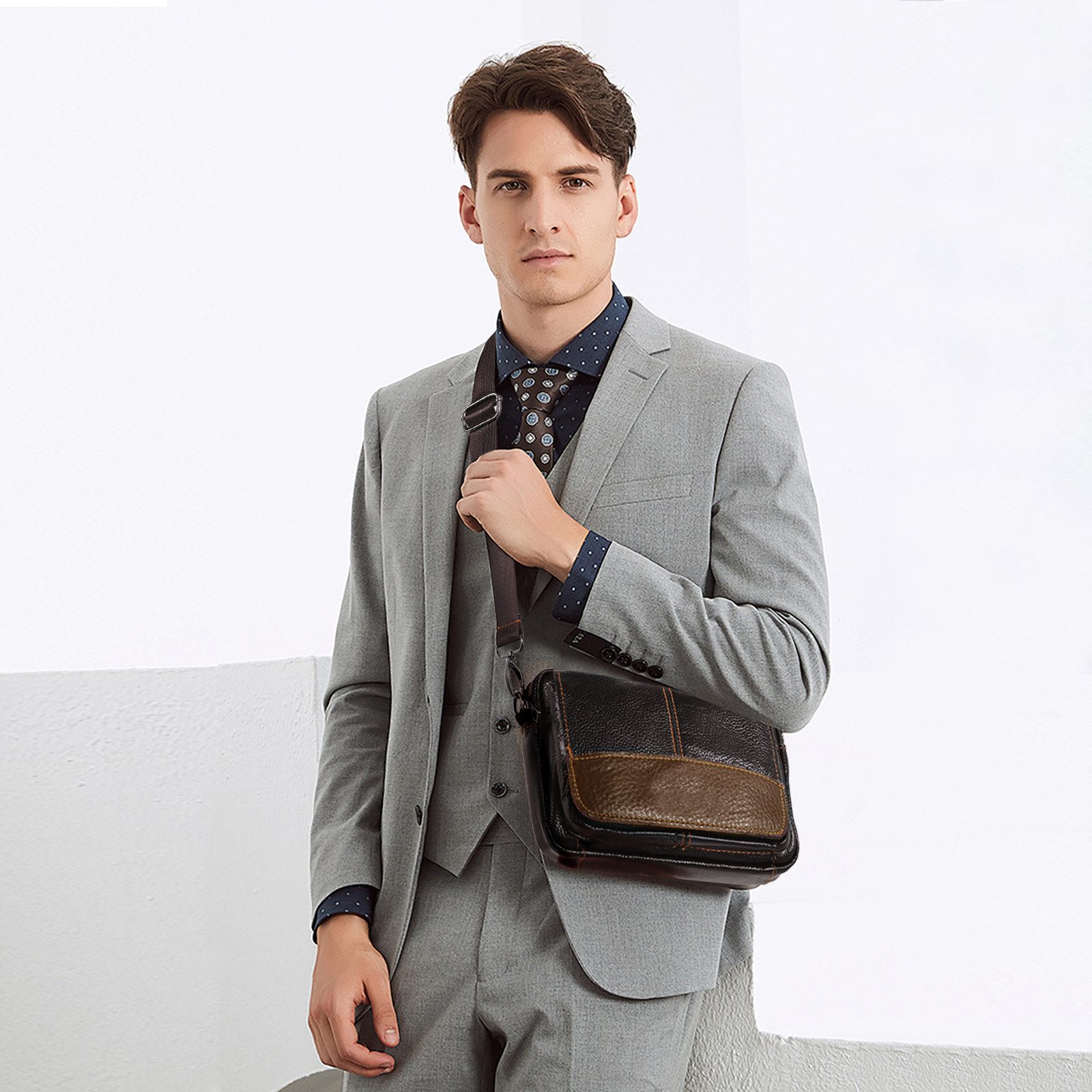 TAN.TOMI Umhängetasche Umhängetasche Herren Leder Schultertasche günstig online kaufen