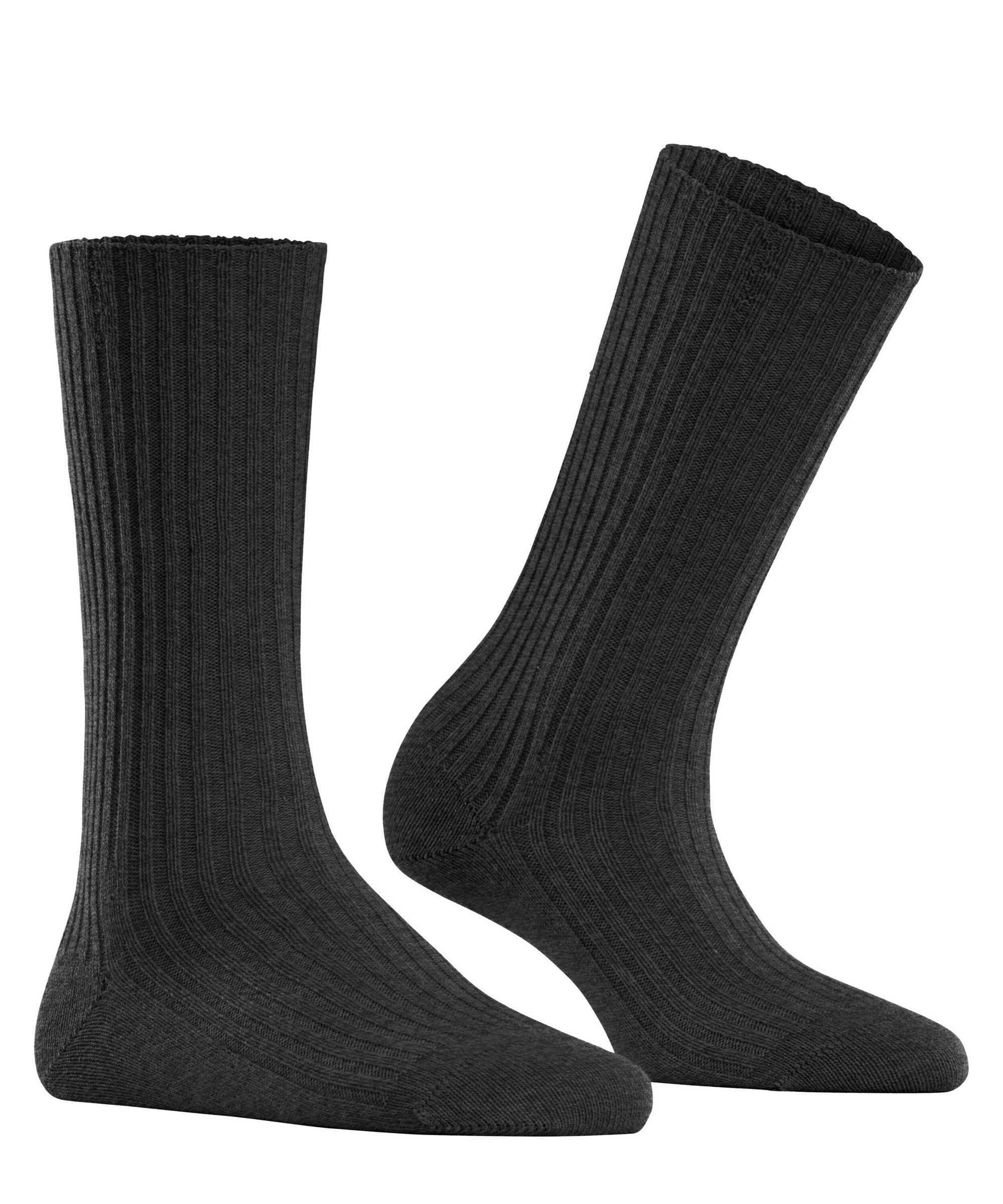 FALKE Wool Kurzsocken Damen Dunkelgrau Socken - Kurzsocken Cosy Boot,