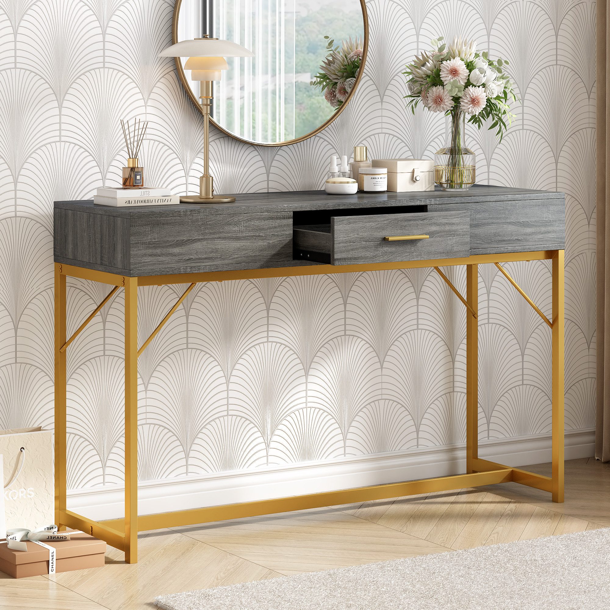 MODFU Konsolentisch Flurtisch Sofatisch, Leichter Luxus-Stil günstig online kaufen