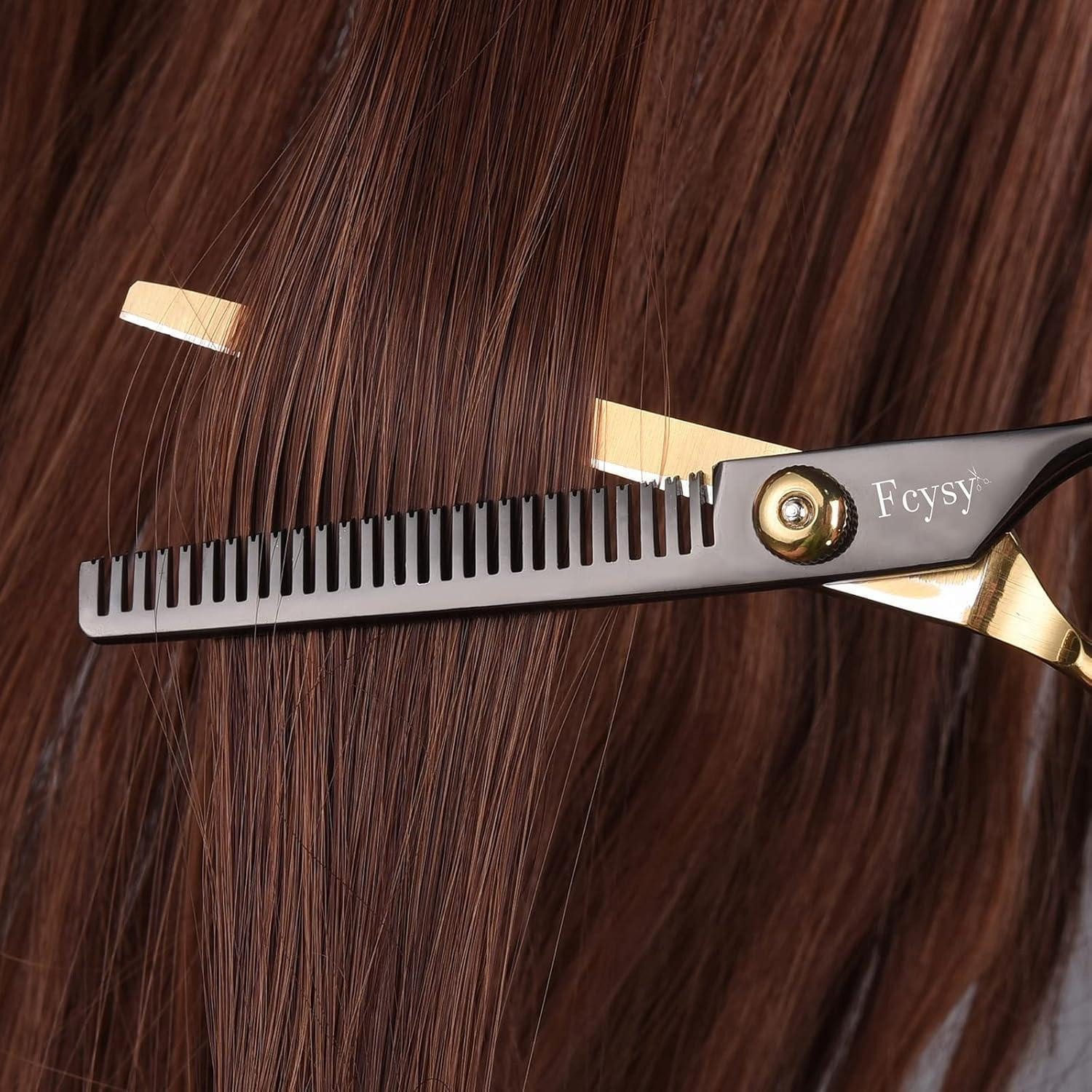 LuxusKollektion Scheren-Set Friseurschere Haarschneideschere Effilierschere Set 11 Stk Profi – Bild 4 von 5