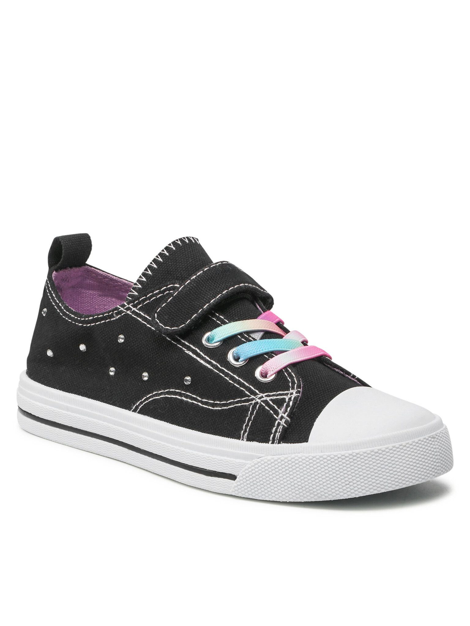 nelli blu Nelli Blu Sneakers aus Stoff Mädchen NA22-08-003 Schwarz Sneaker