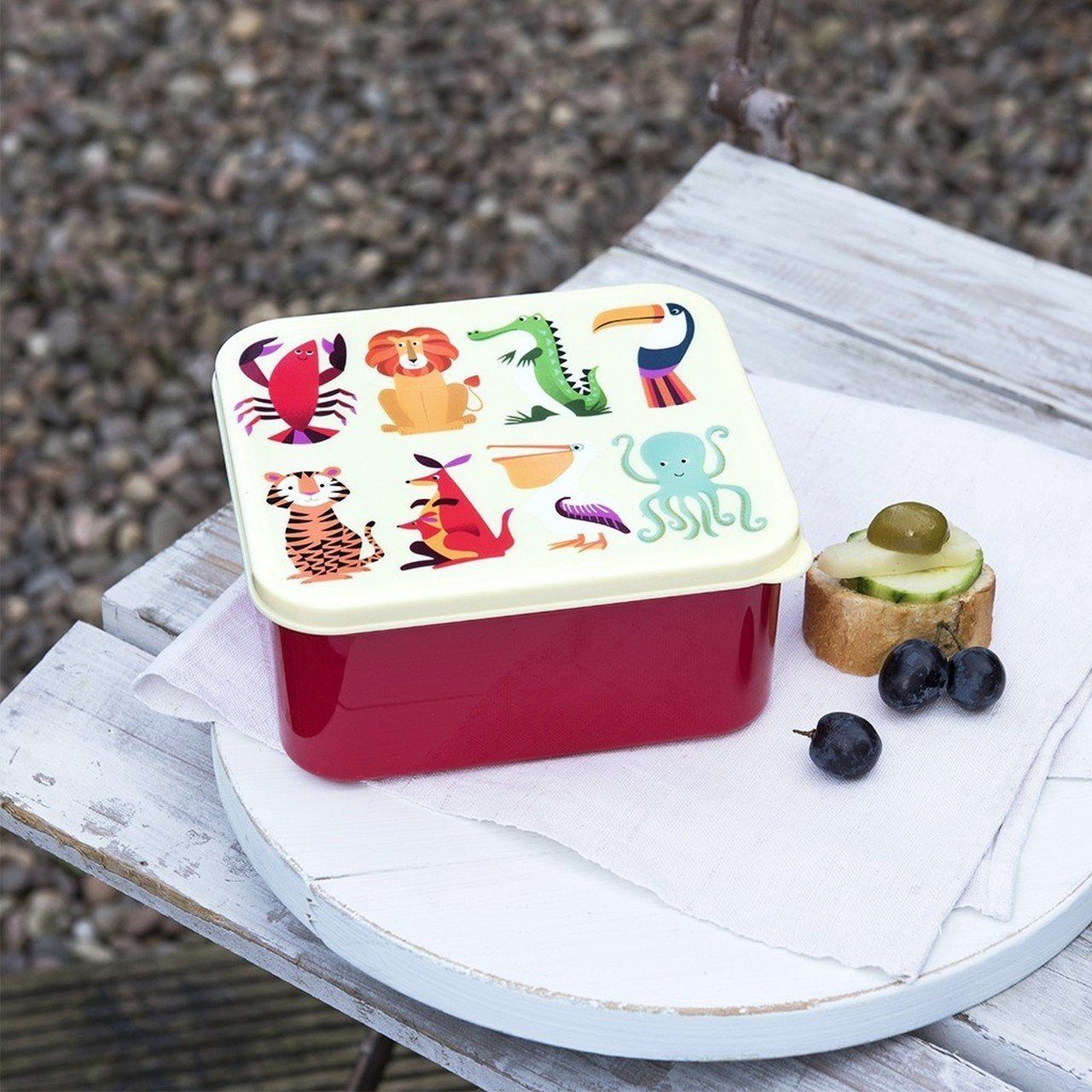 Vesperdose London Colourful Lunchbox Brotbüchse Creatures Brotdose Rex
