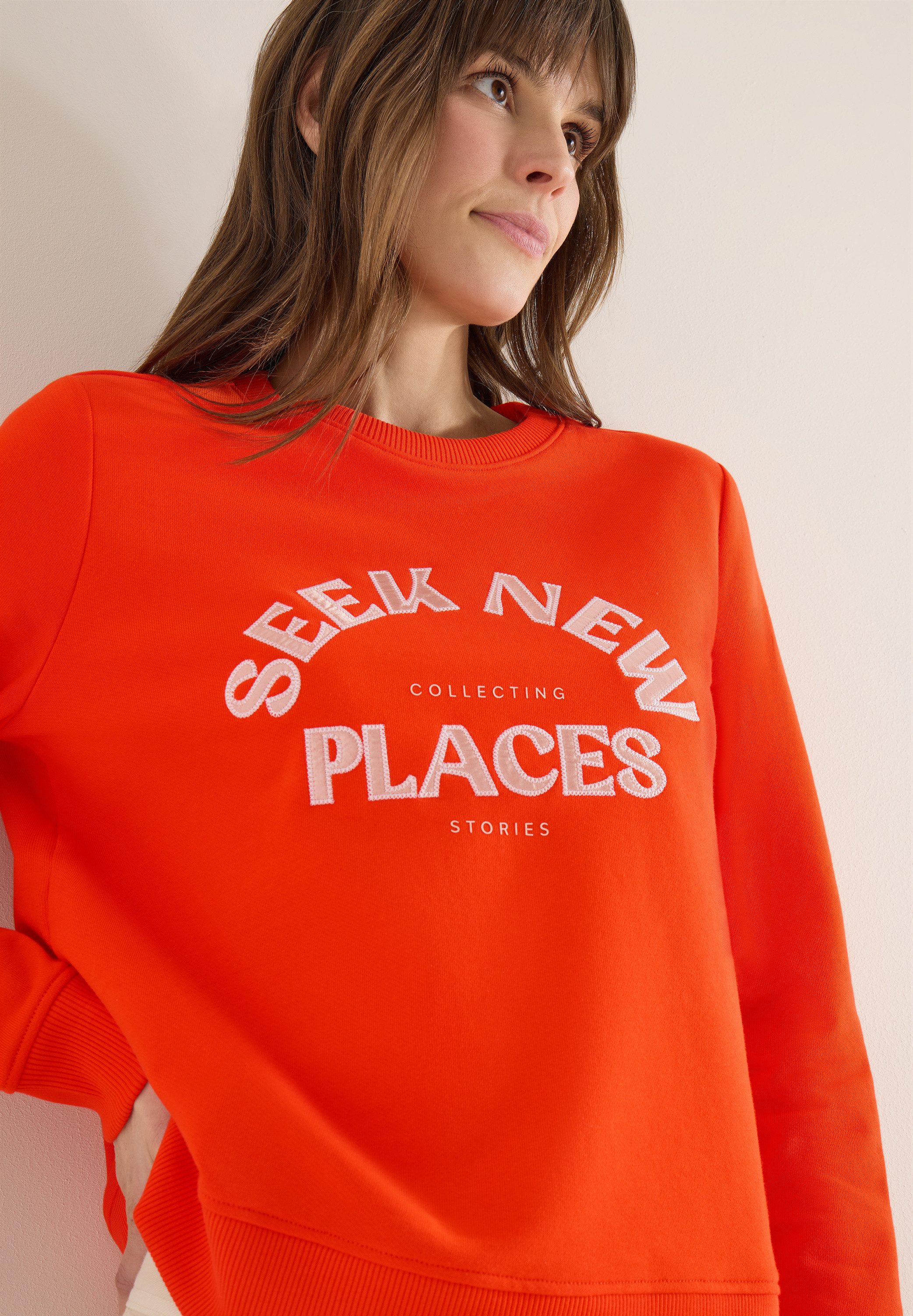 CECIL Sweatshirt mit feiner Stickerei auf der Vorderseite günstig online kaufen