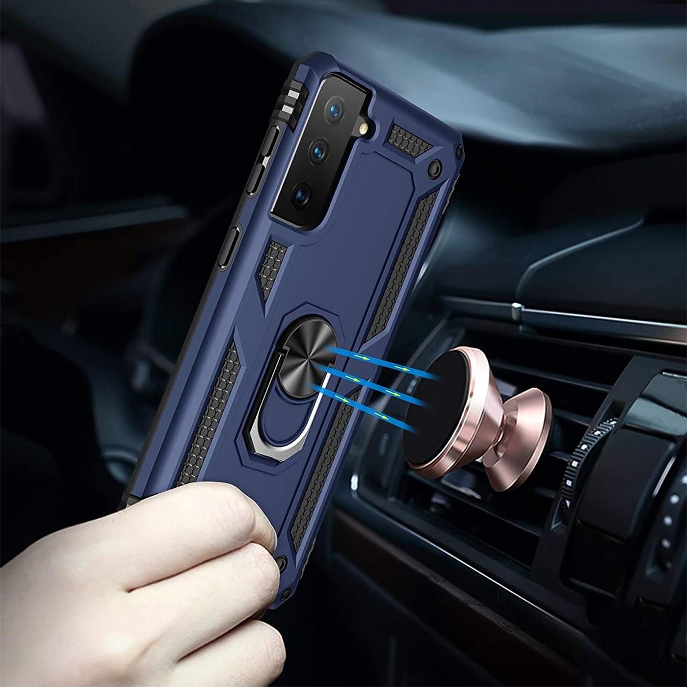 CoolGadget Handyhülle Armor Shield Case für Samsung Galaxy S21 FE 6,4 Zoll, Outdoor Cover mit Magnet Ringhalterung Handy Hülle für Samsung S21 FE – Bild 4 von 5