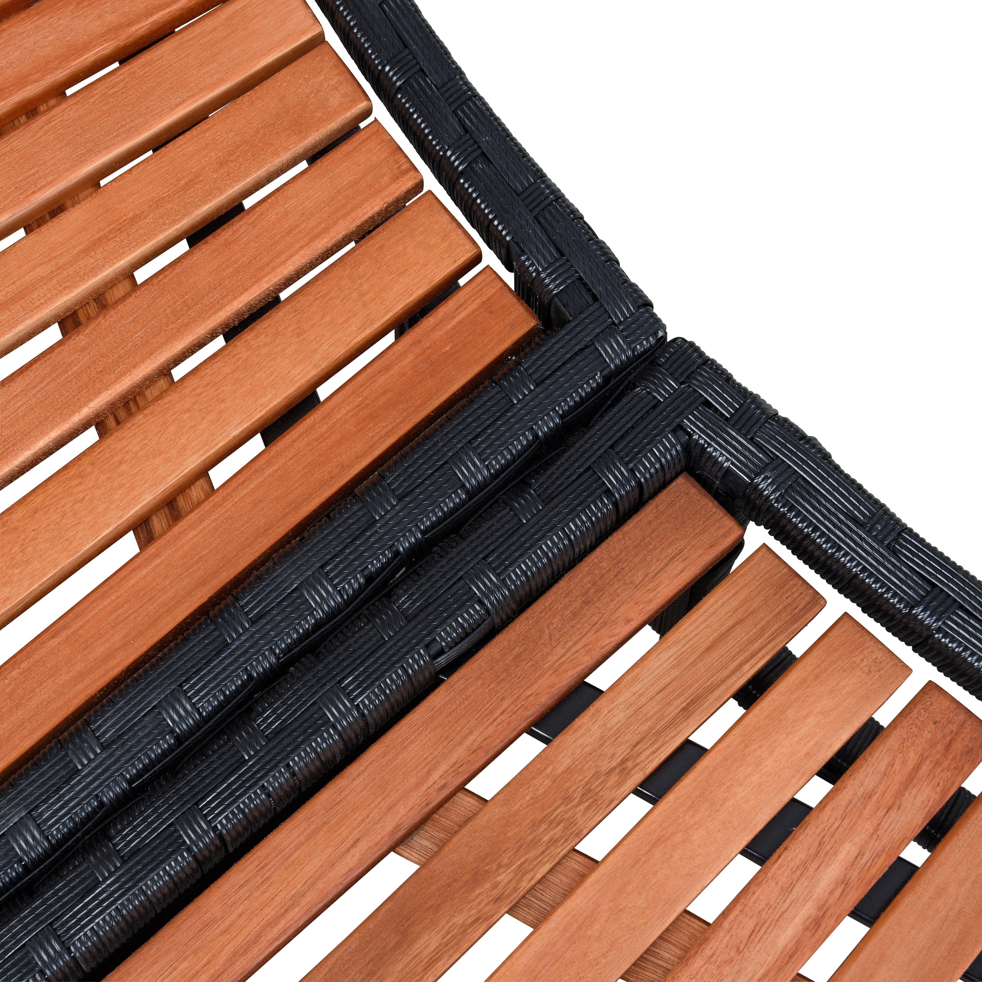 ESTEXO Pooltreppe Whirlpool Umrandung Poolumrandung Poolverkleidung Rattan Pool Rahmen