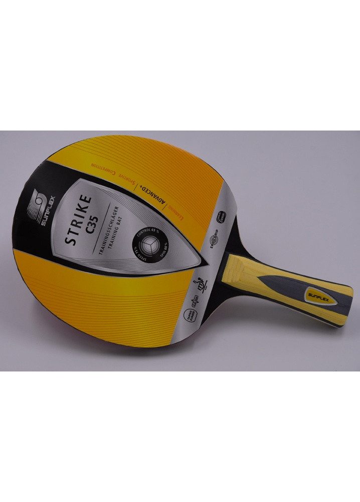 Sunflex Tischtennisschläger Strike C35 - mit 2,0mm Schwamm und Taipan-Belag, ITTF zugelassen