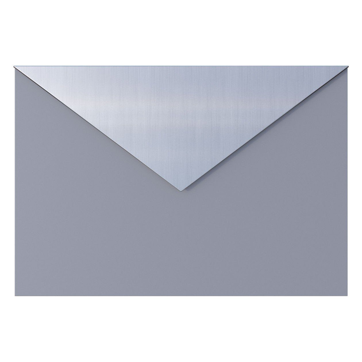 Metallic Grau Briefkasten mit Bravios Briefkasten Letter Edelstahlkla